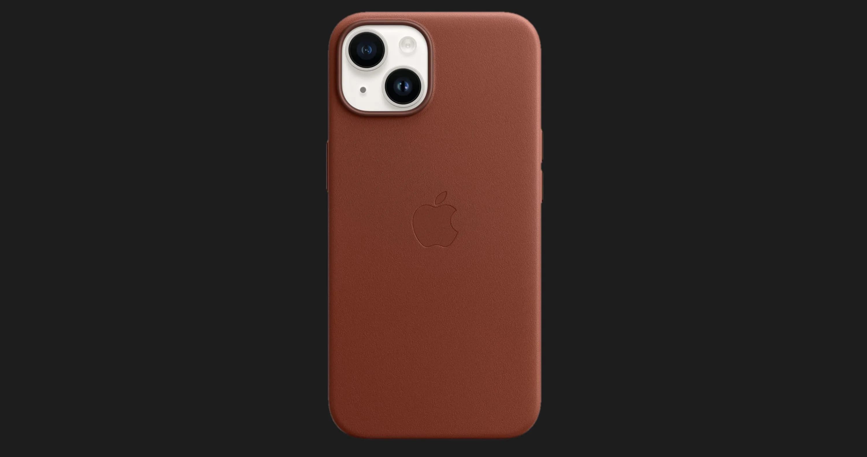 Оригинальный чехол Apple Leather Case with MagSafe для iPhone 14 Plus (Ink)