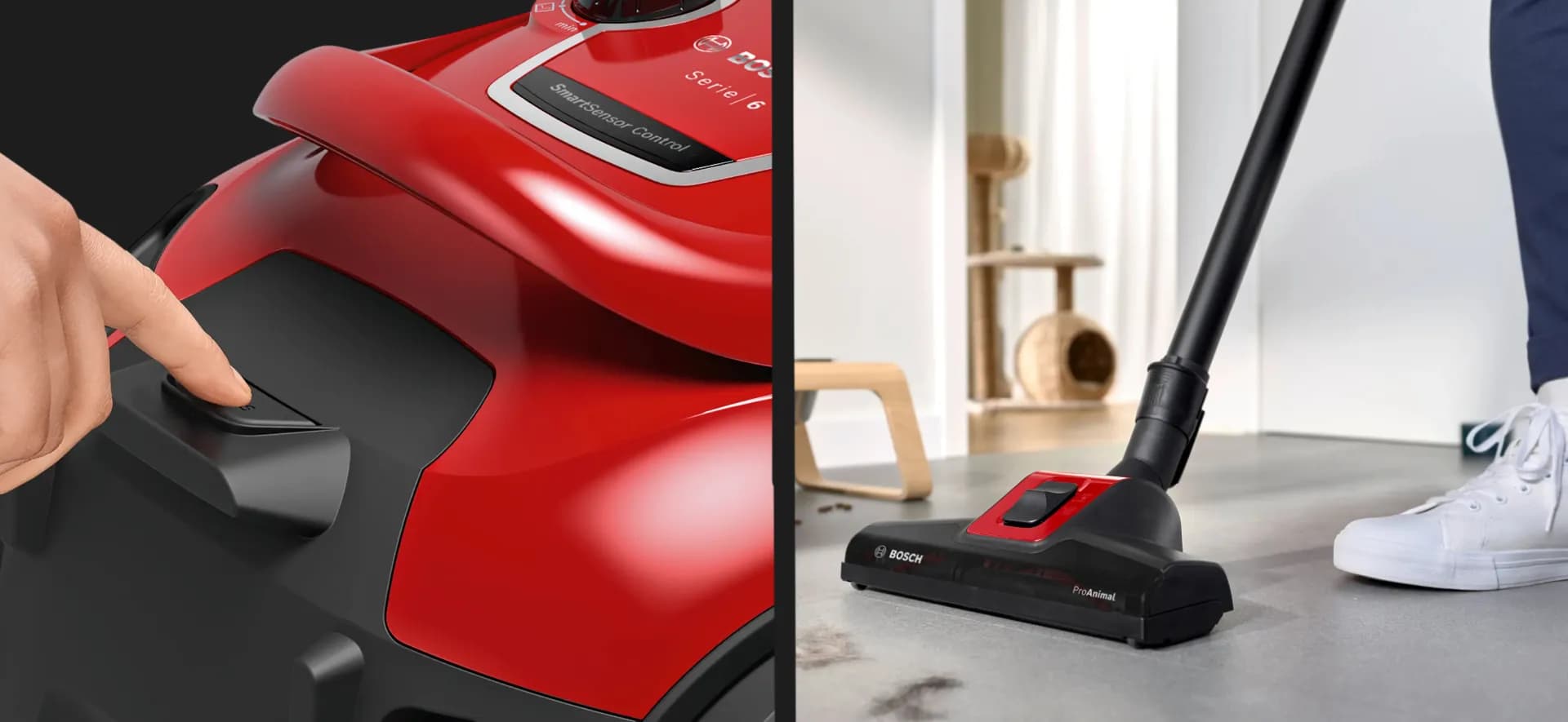 Пылесос безмешковый Bosch Serie 6 (BGS41PET1) (Red)