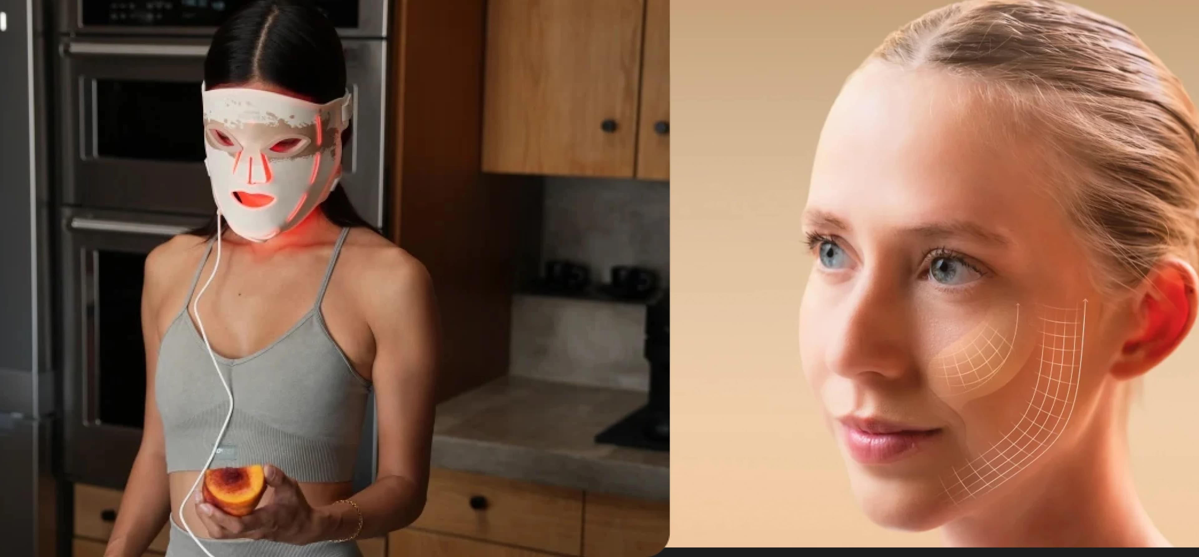 Светодиодная маска RENPHO Artemis LED Light Therapy Mask (Beige)