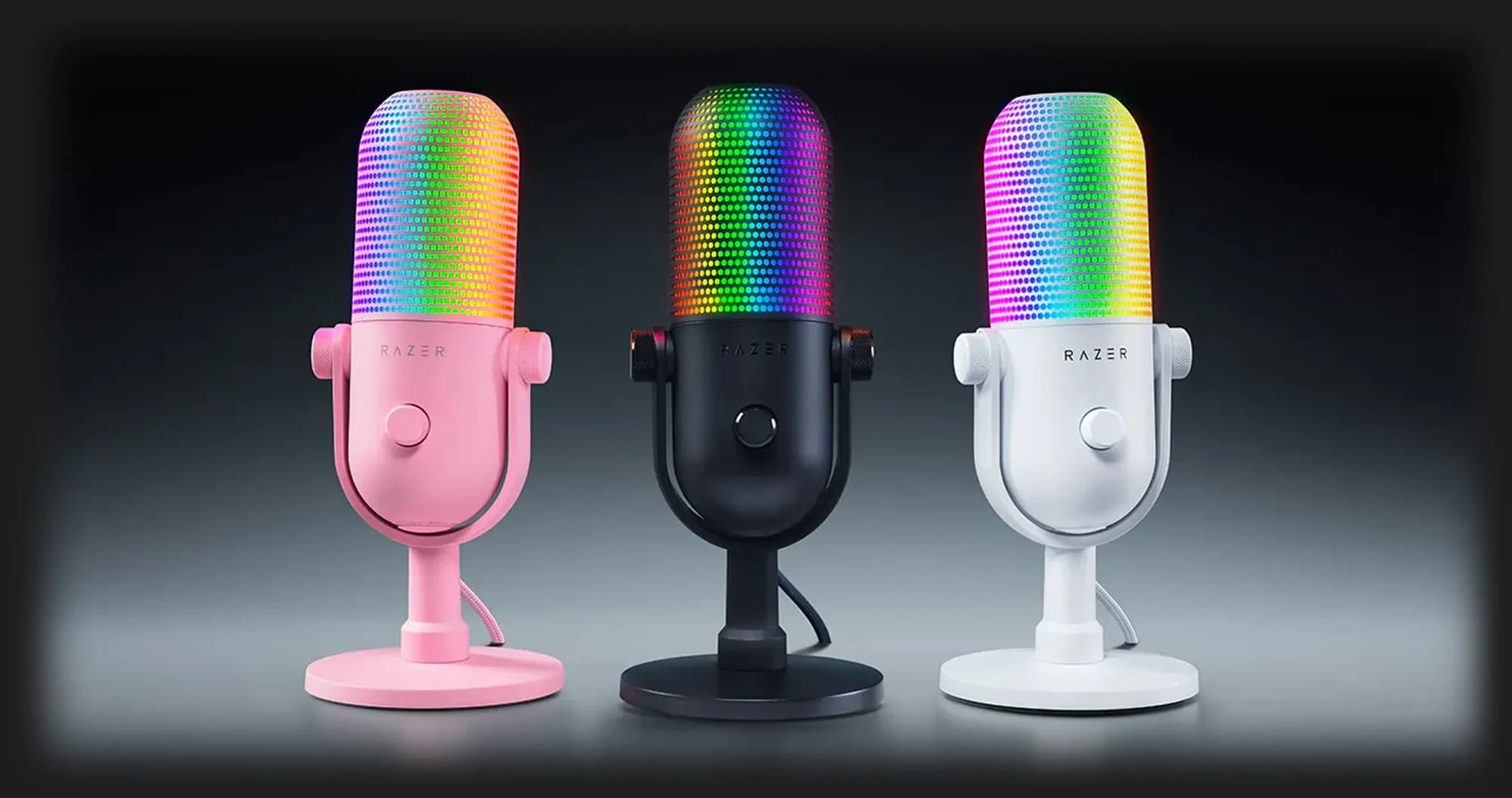 Микрофон Razer Seiren V3 Chroma (White) (RZ19-05060200-R3M1) (UA)