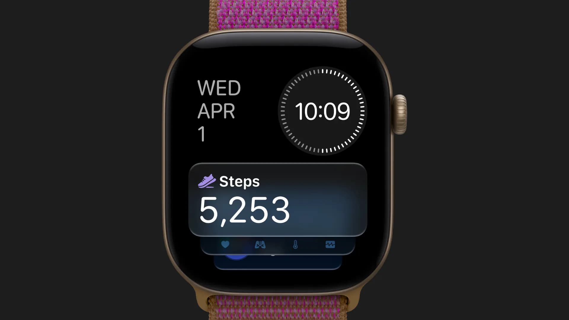 Apple Watch Series 12 GPS, 42mm Dark Bronze Aluminum Case with Olive Sport Band (S/M)