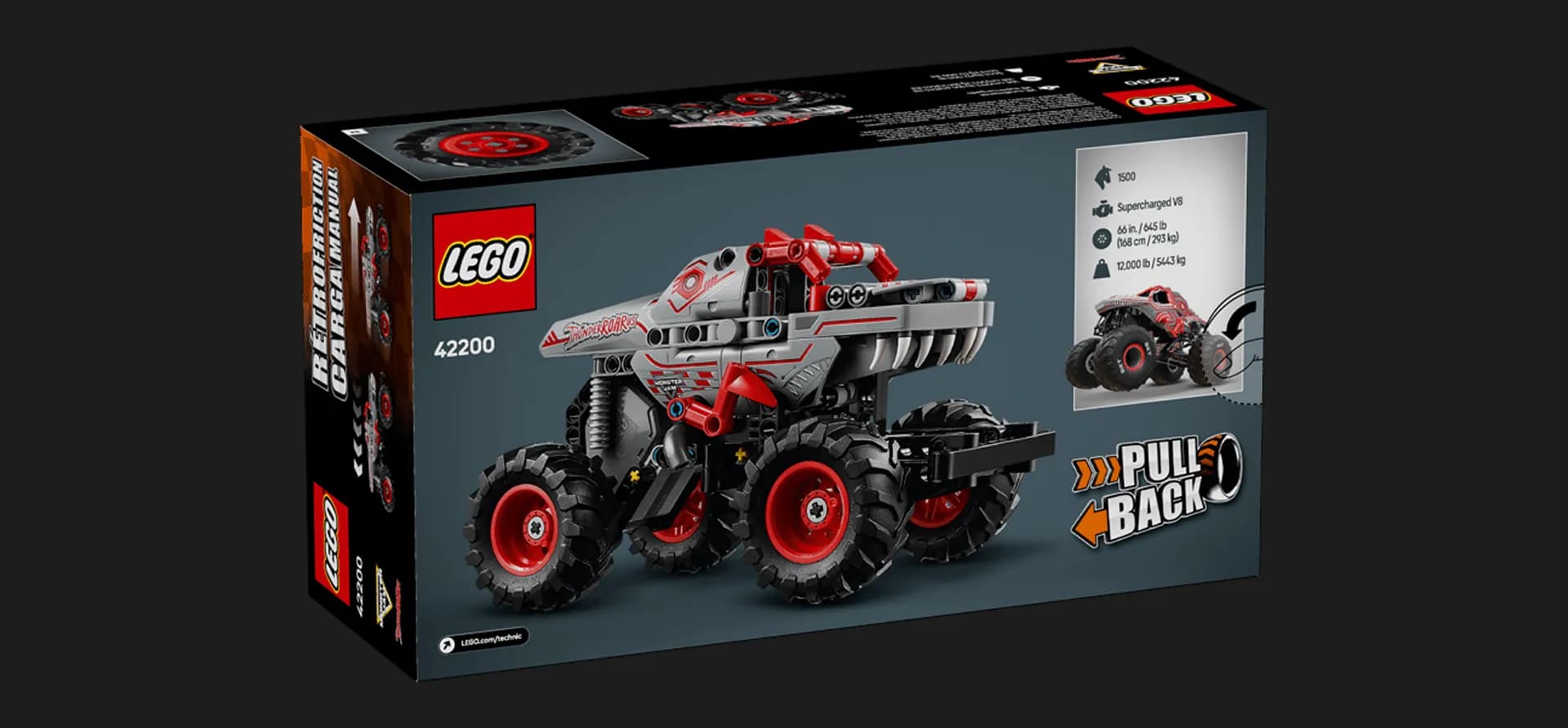 Конструктор LEGO Technic Monster Jam ThunderROARus с инерционным двигателем (42200)