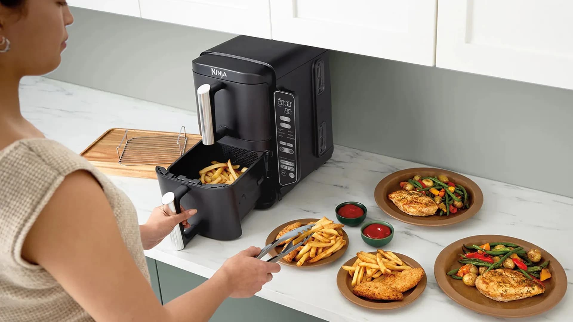 Мультипечь Ninja Double Stack 2-Level Air Fryer SL300EU