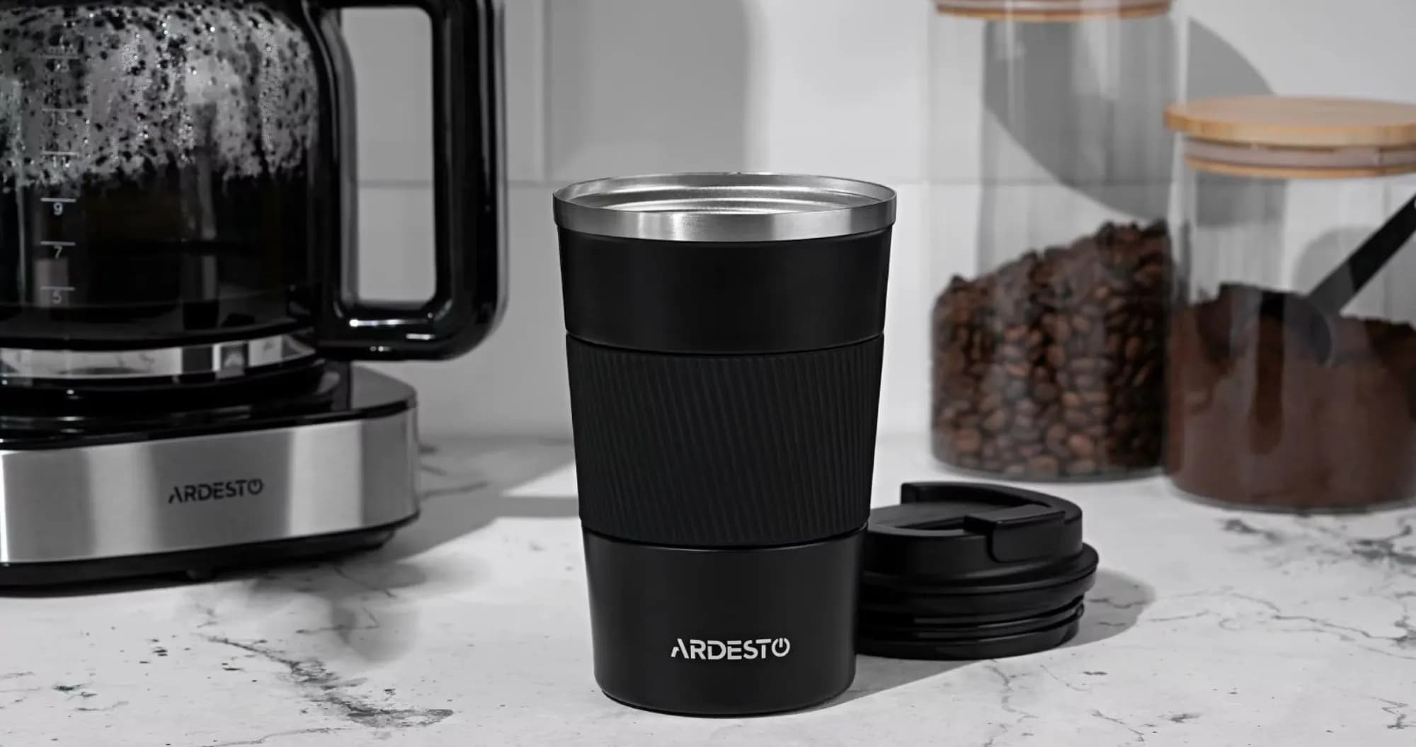 Термокружка Ardesto Urban 380 мл (Black) (AR2638TMB)