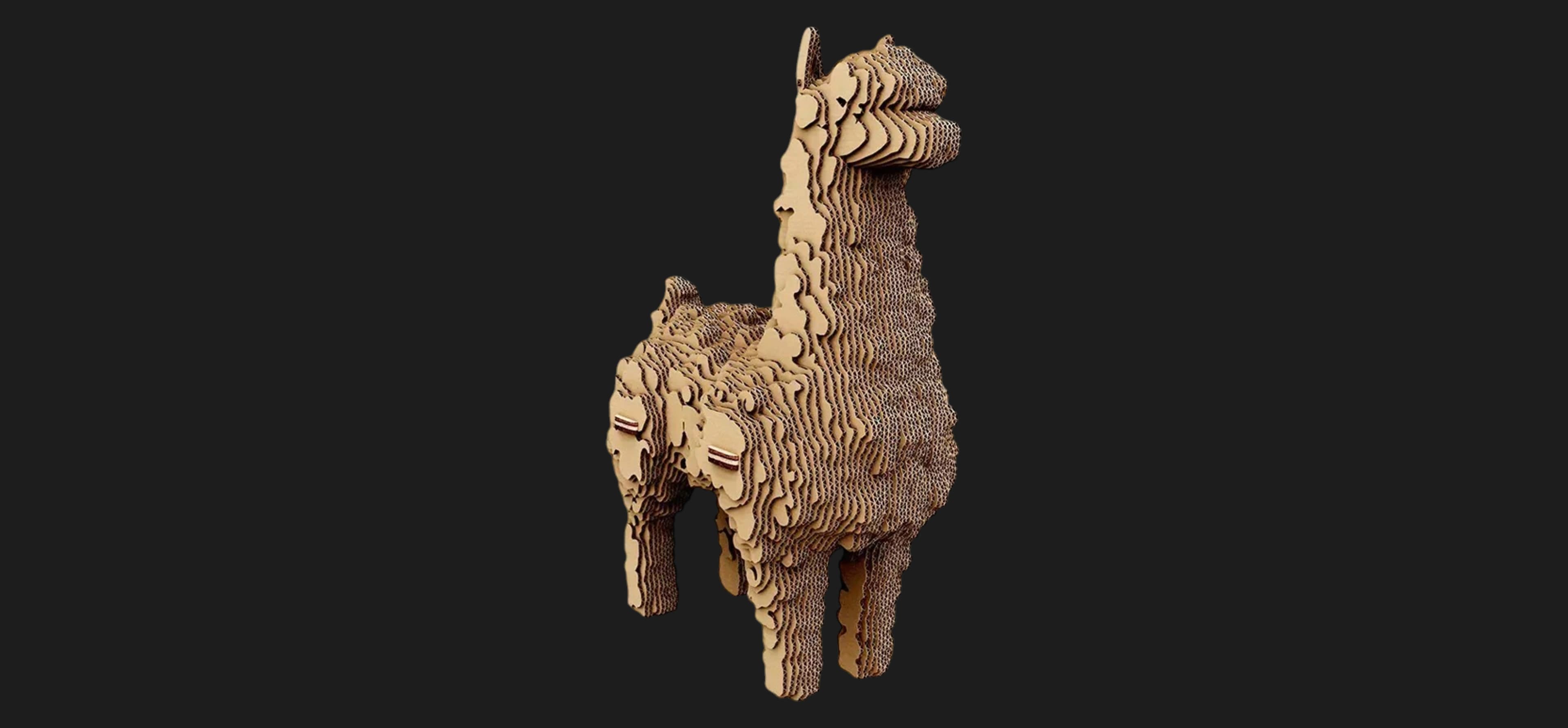 Картонный 3D пазл-конструктор Cartonic Альпака (Alpaca) (CARTALPACA)