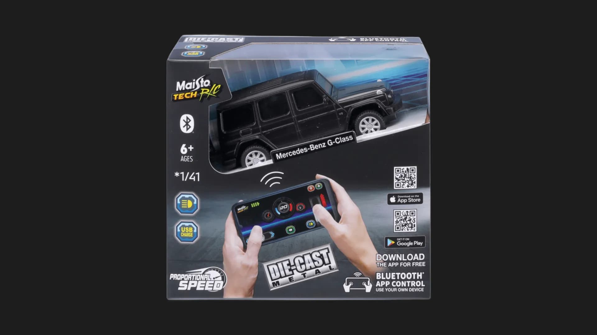 Автомобиль на дистанционном управлении Maisto Tech — Mercedes-Benz G-Class, 1:41 (82651 (23006)) (Black)