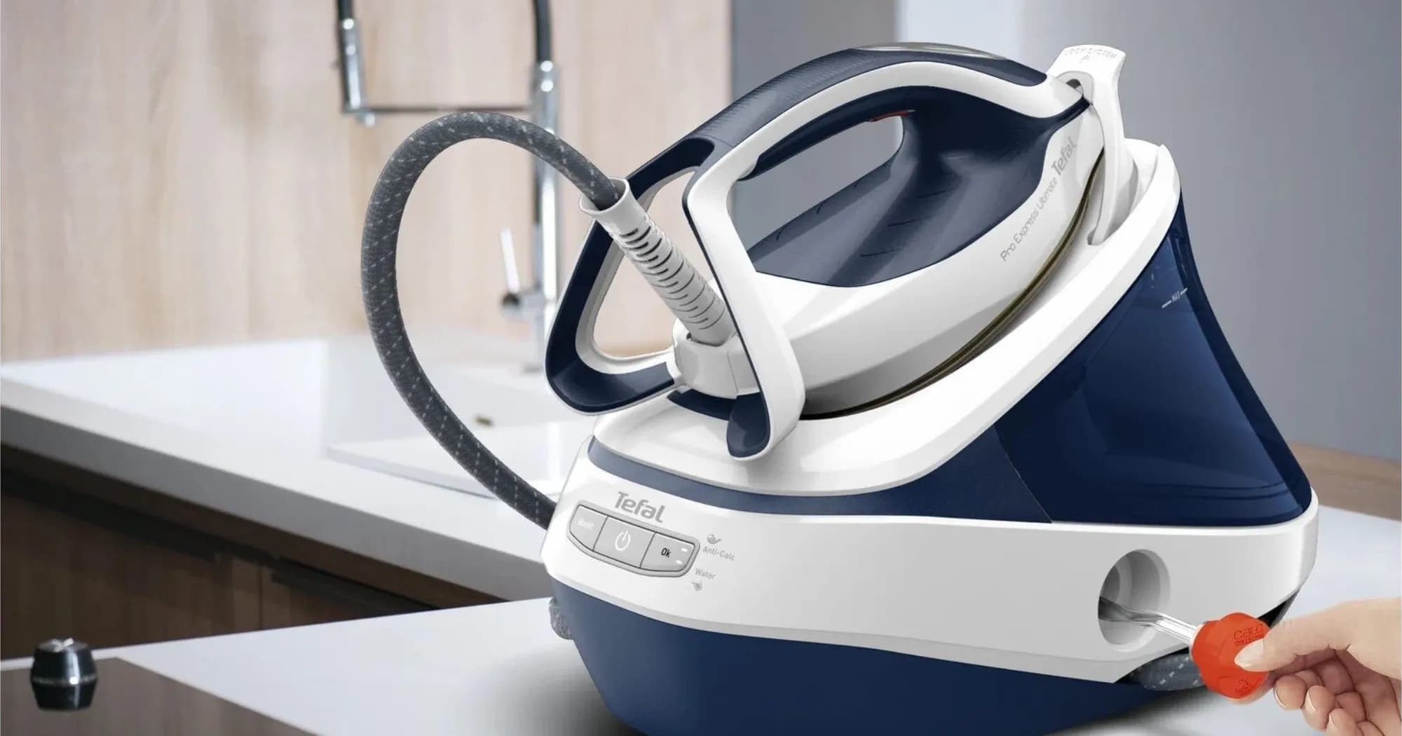 Парогенератор Tefal Pro Express Ultimate II (GV9712E0) (Dark Blue/White)