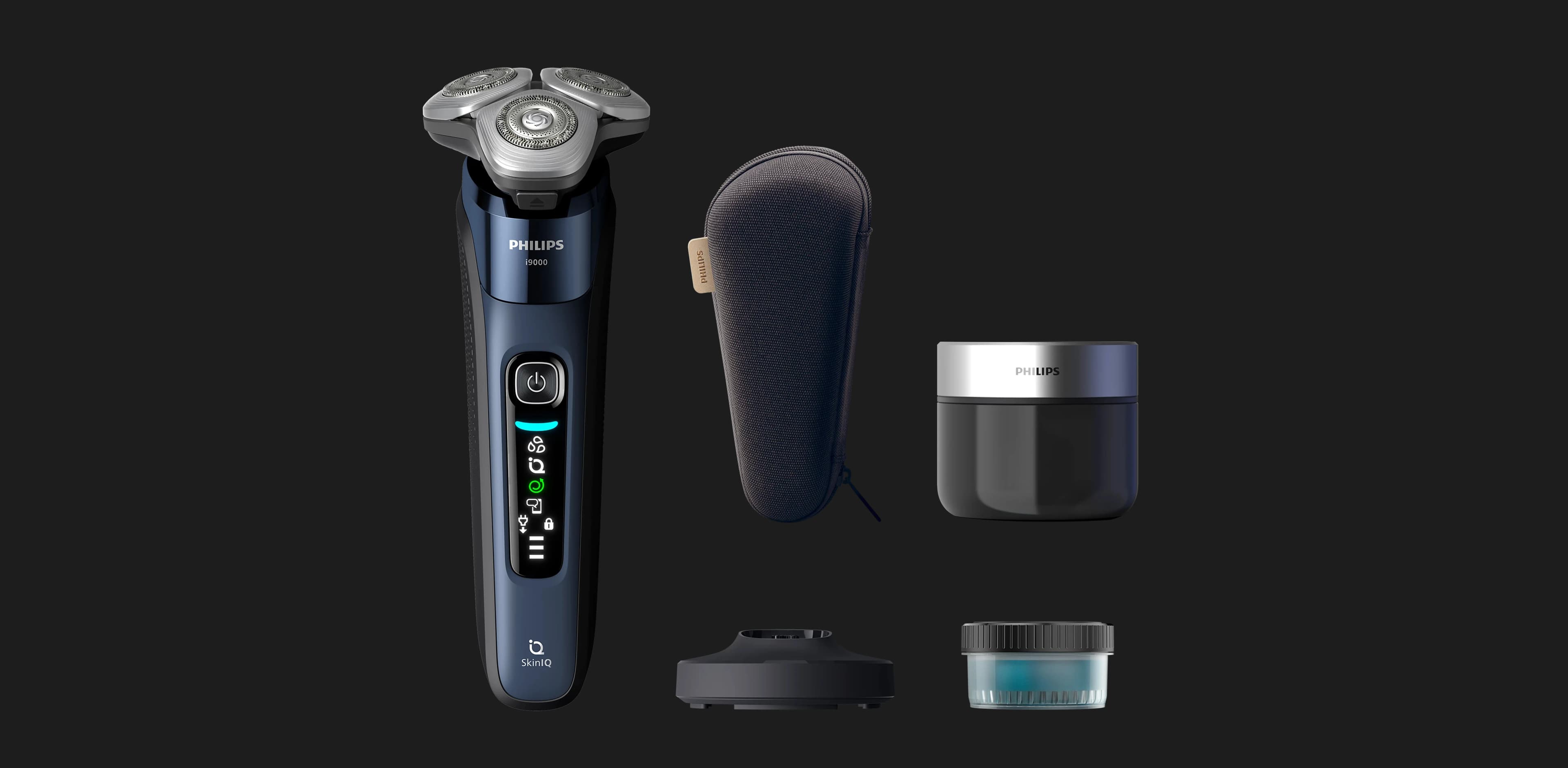Электрическая бритва Philips Series i9000 Prestige SkinIQ (Dark Blue/Black)