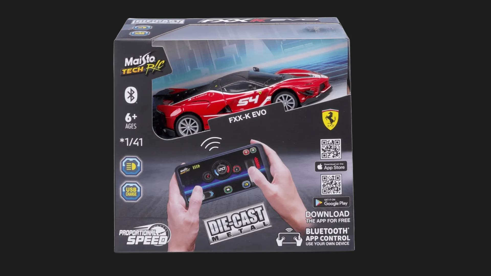 Автомобиль на дистанционном управлении Maisto Tech — Ferrari FXX-K EVO, 1:41 (82651 (23020)) (Red/Black)