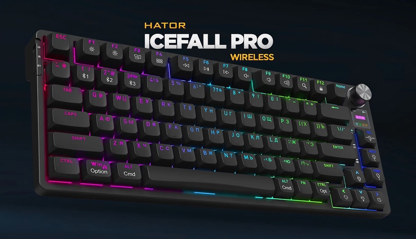 Клавиатура механическая HATOR Icefall PRO wireless (Black) (HTK450UA) (UA)