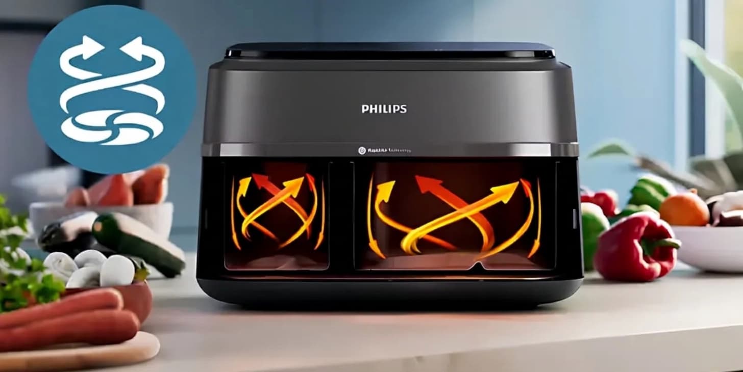 Мультипечь Philips Ovi Dual Basket AirFryer NA352/00