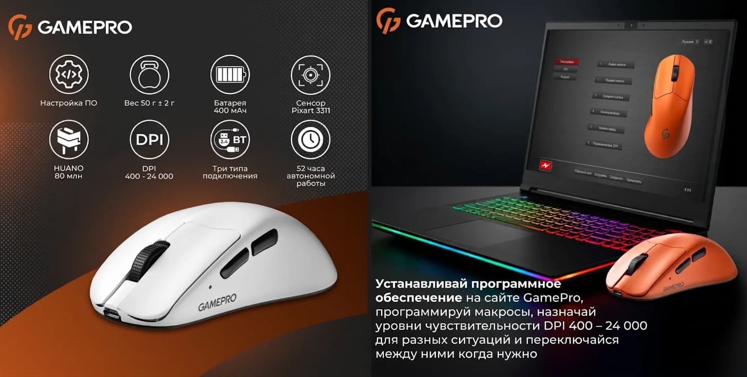 Игровая мышь GamePro Genesis Avenger GM096W (White) (UA)