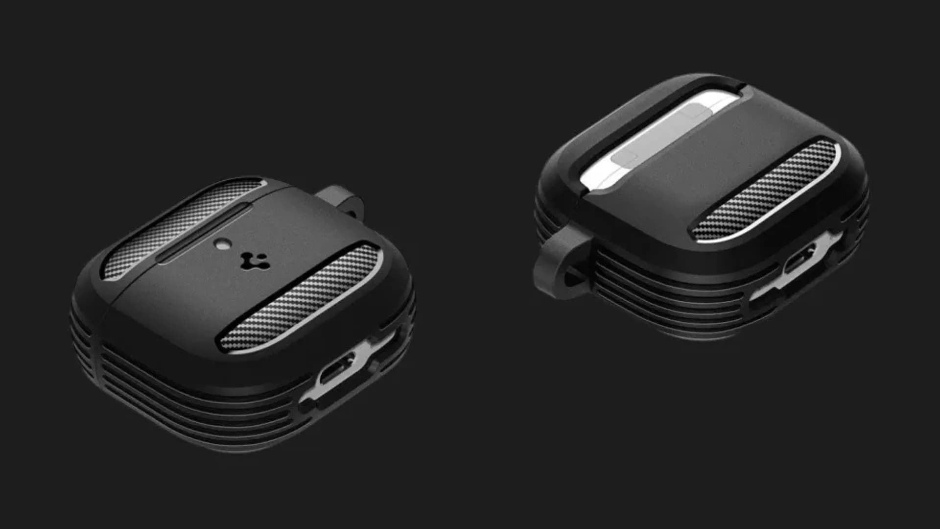 Чехол Spigen Rugged Armor для AirPods 4/5 (Matte Black)