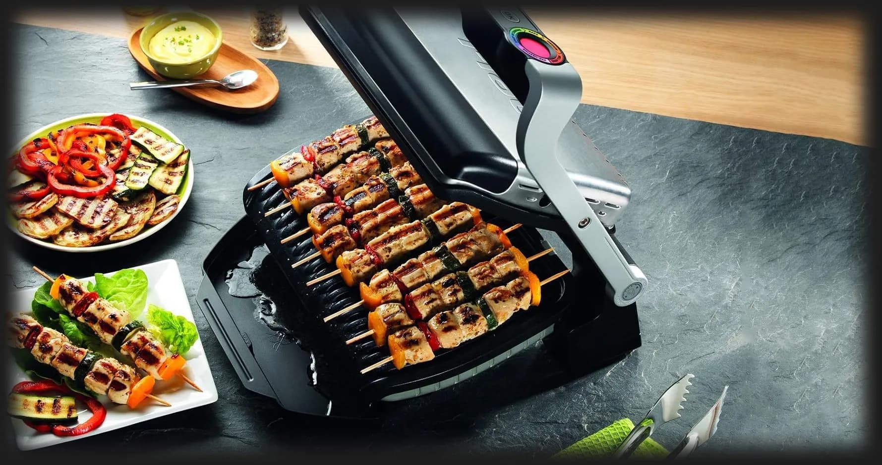 Гриль Tefal OptiGrill + Waffles GC716D12