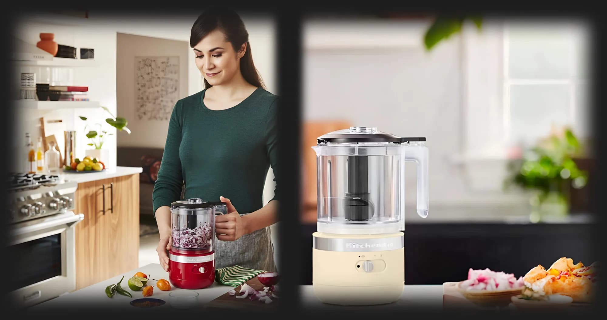 Кухонный миникомбайн KitchenAid 1,3 л беспроводной (Cream)