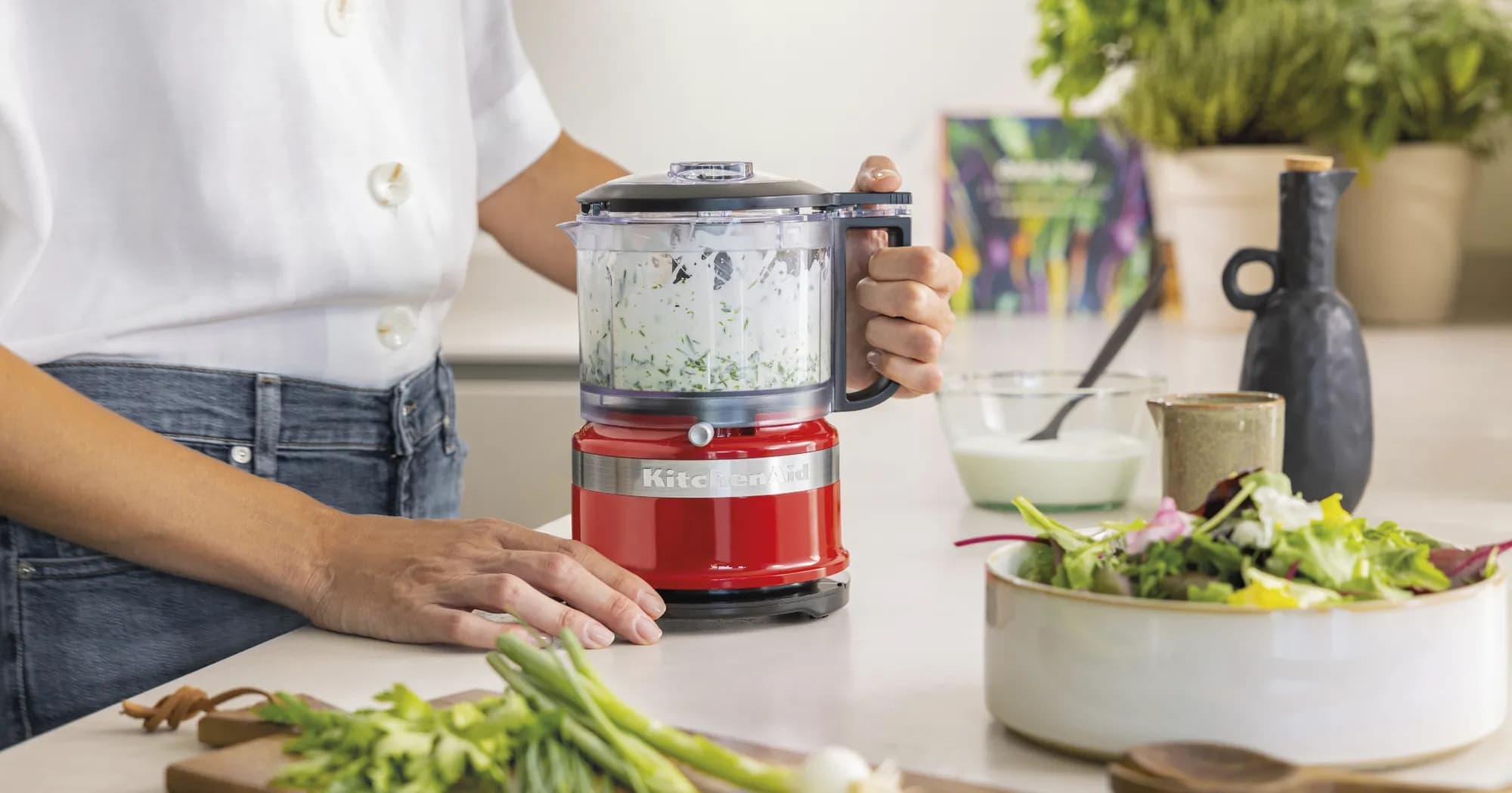 Кухонный мини-комбайн KitchenAid 830мл (Cream)
