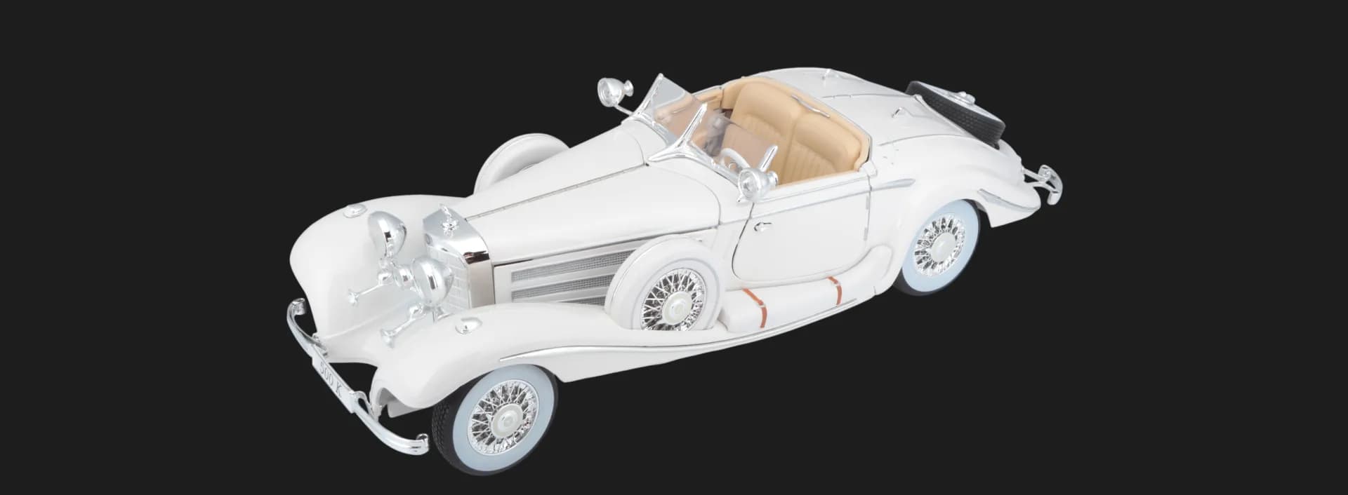 Автомодель Maisto 1936 Mercedes-Benz 500K Specialroadster, 1:18 (36055 white)