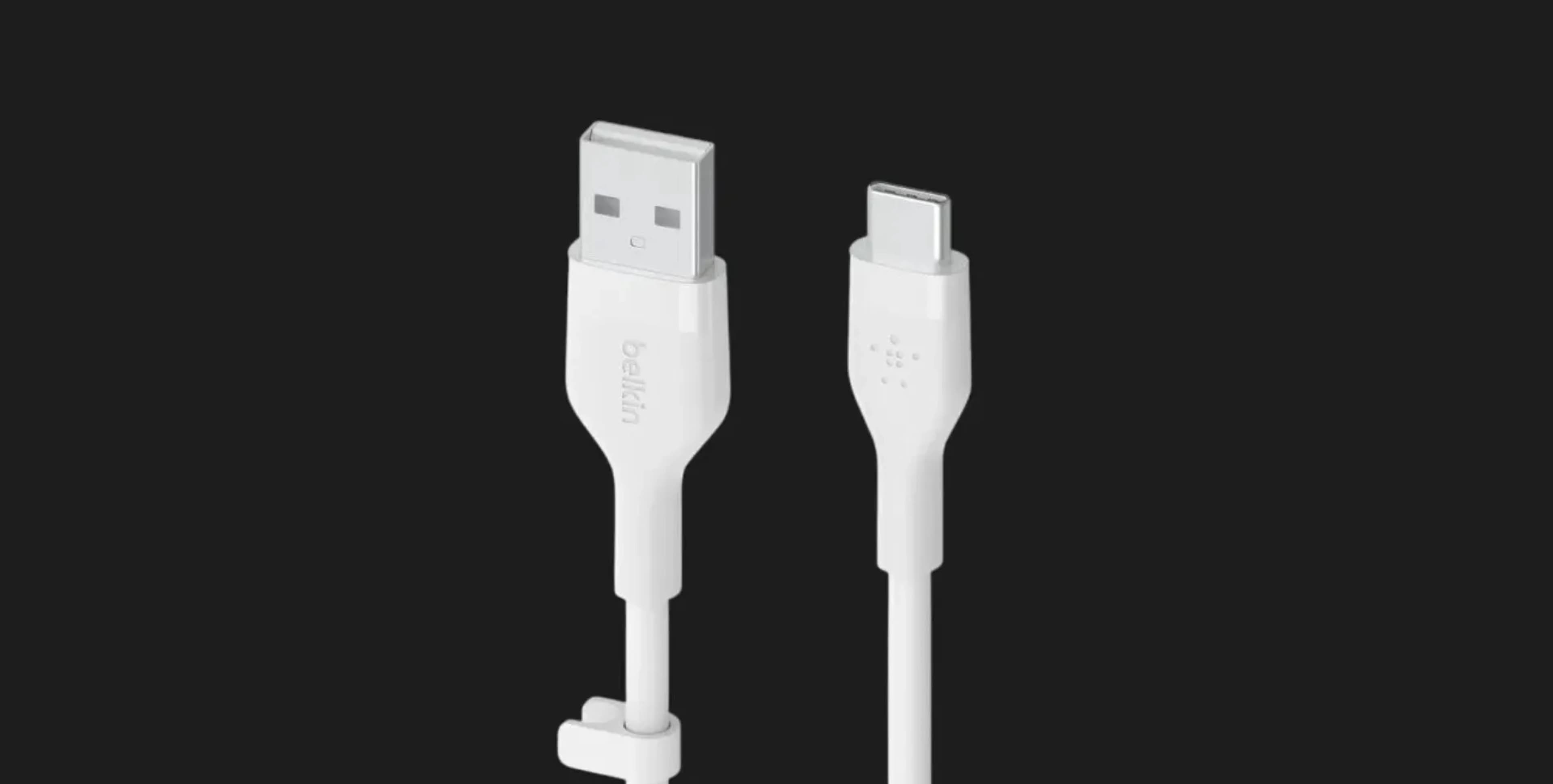 Кабель Belkin Silicone USB-A to USB-C 2m (White)