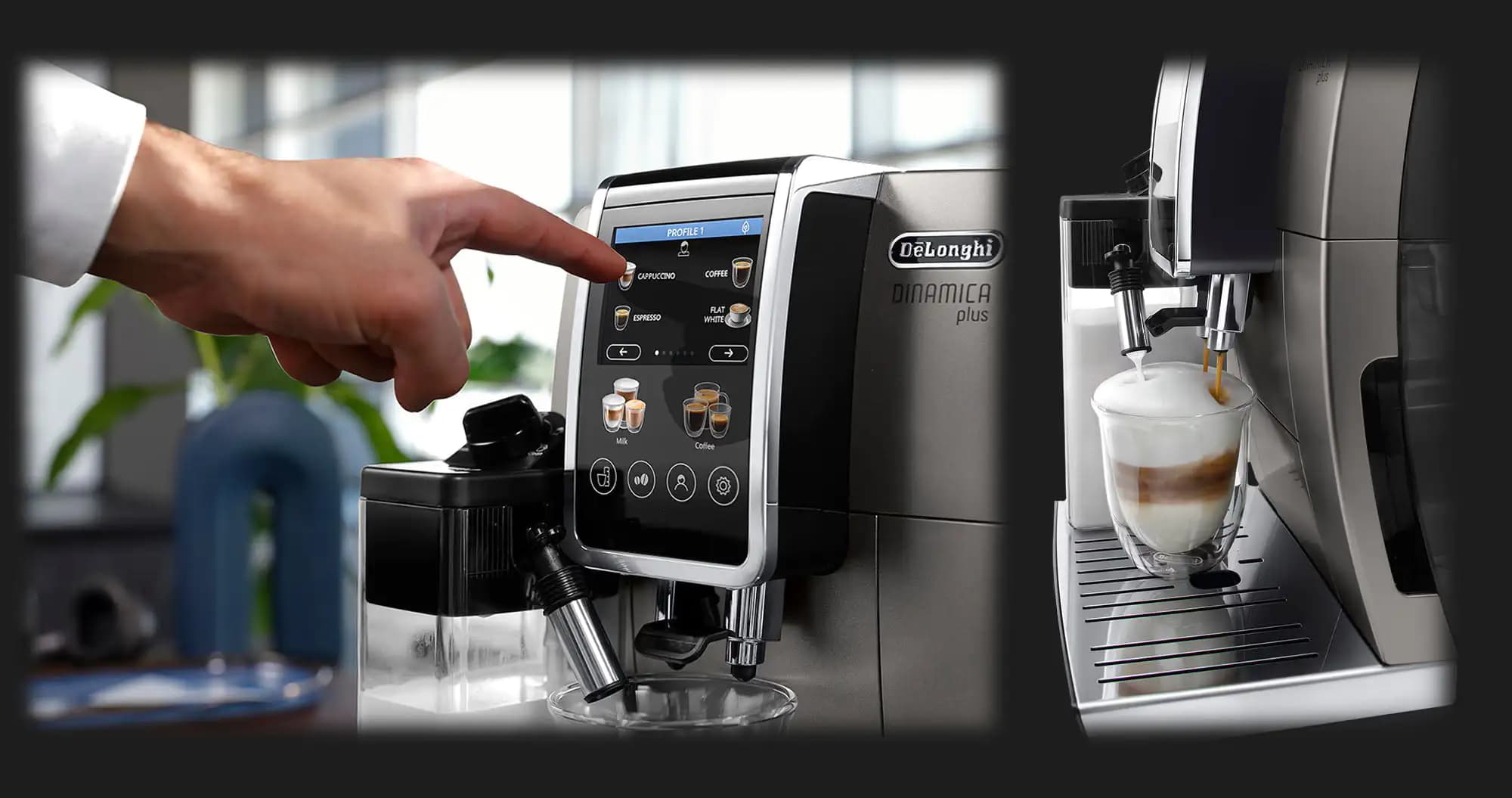 Кофемашина Delonghi Dinamica Plus (Gray/Black)
