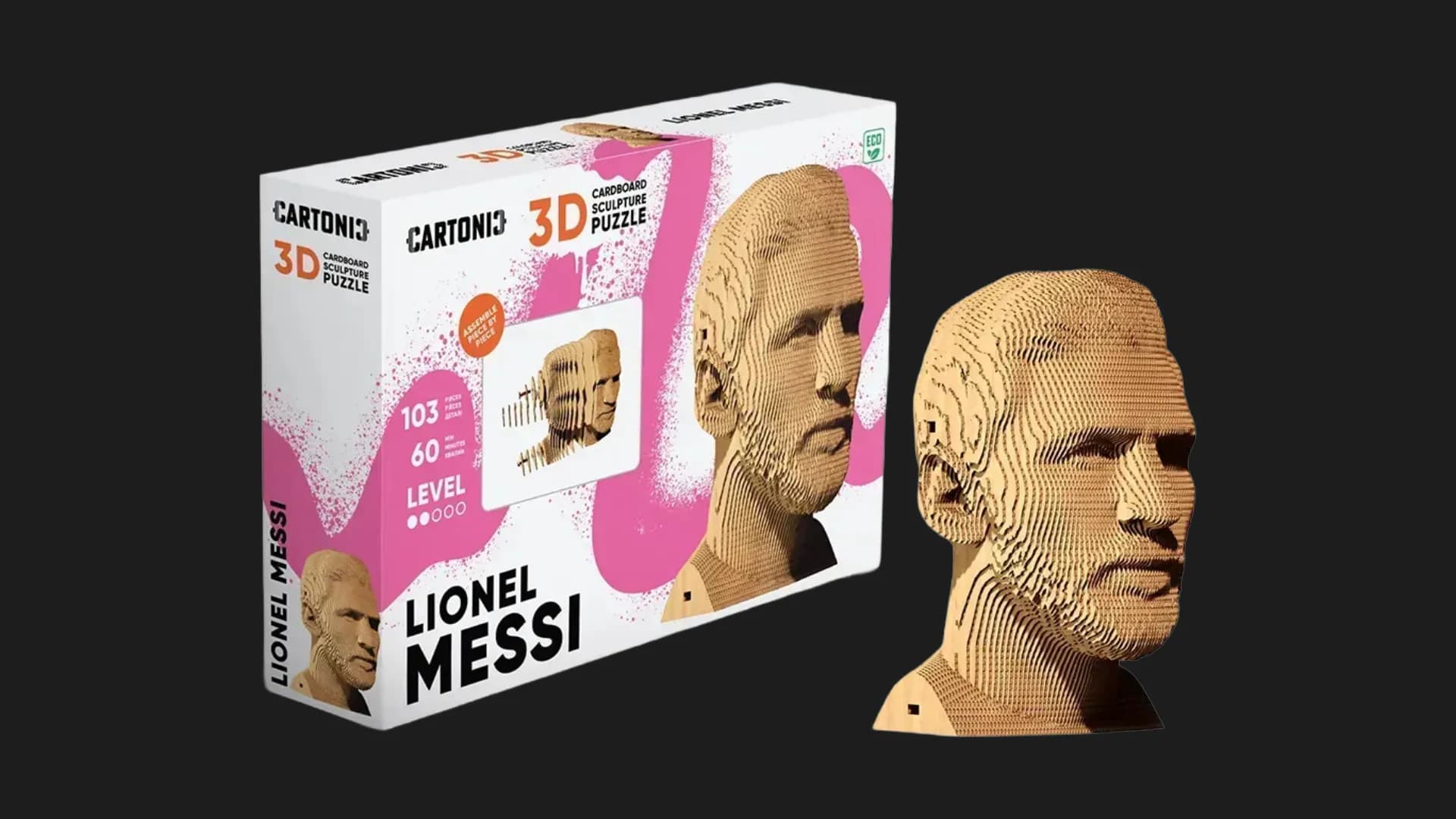 Картонный 3D пазл-конструктор Cartonic Лионель Месси (Lionel) (CARTMLMS)