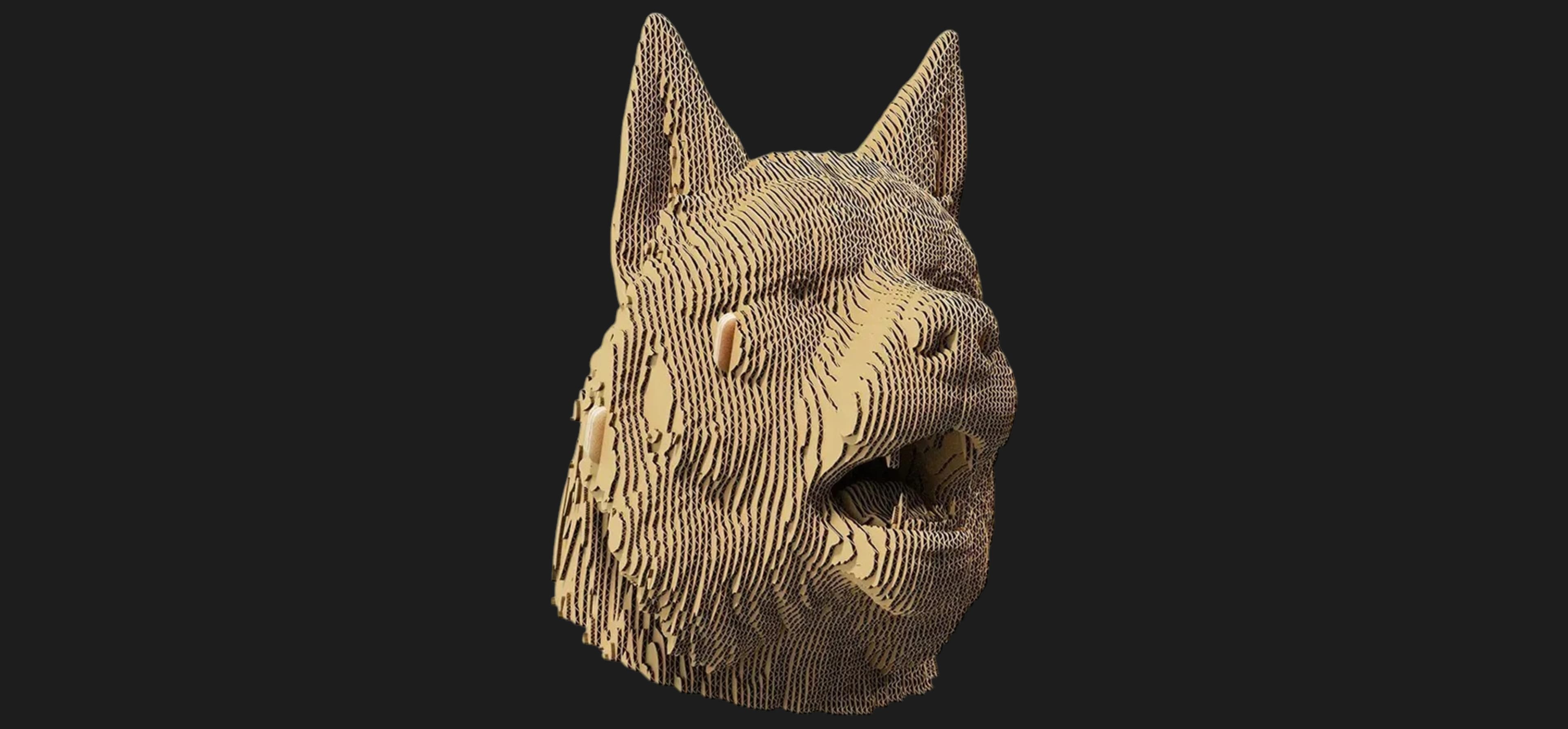 Картонный 3D пазл-конструктор Cartonic Волк (Wolf) (CARTWOLF)