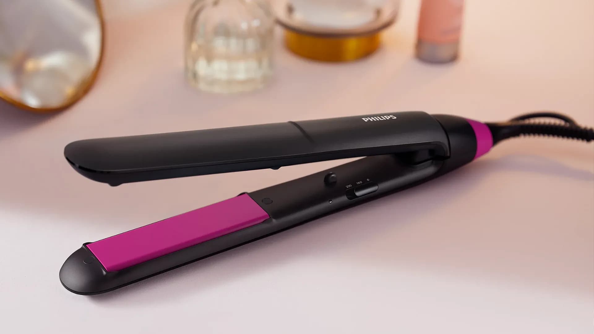 Выпрямитель для волос Philips Series 3000 (Black/Fuchsia)