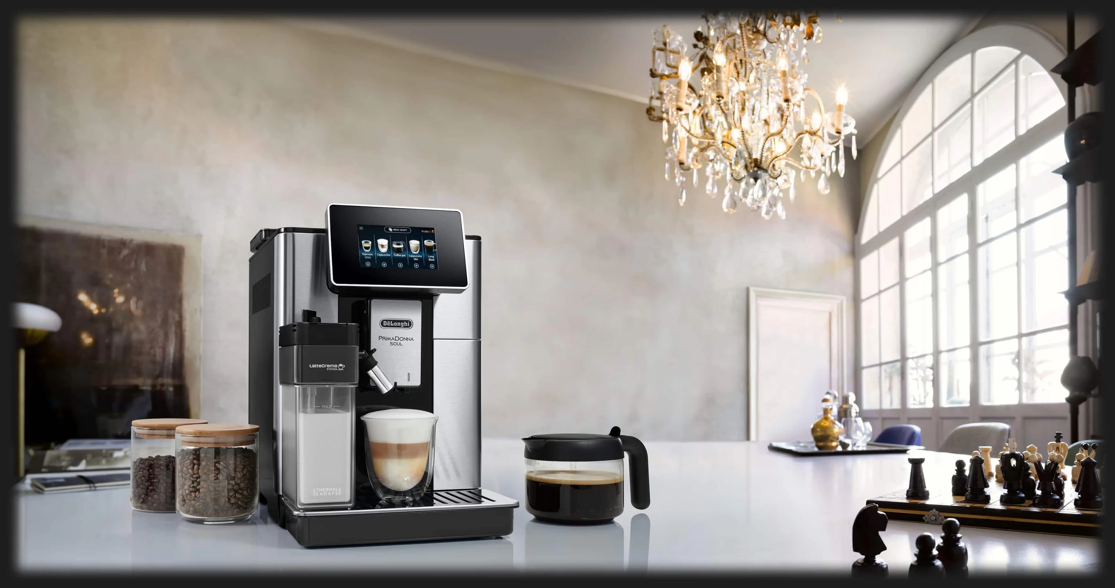 Кофемашина Delonghi PrimaDonna Soul (Black/Gray)