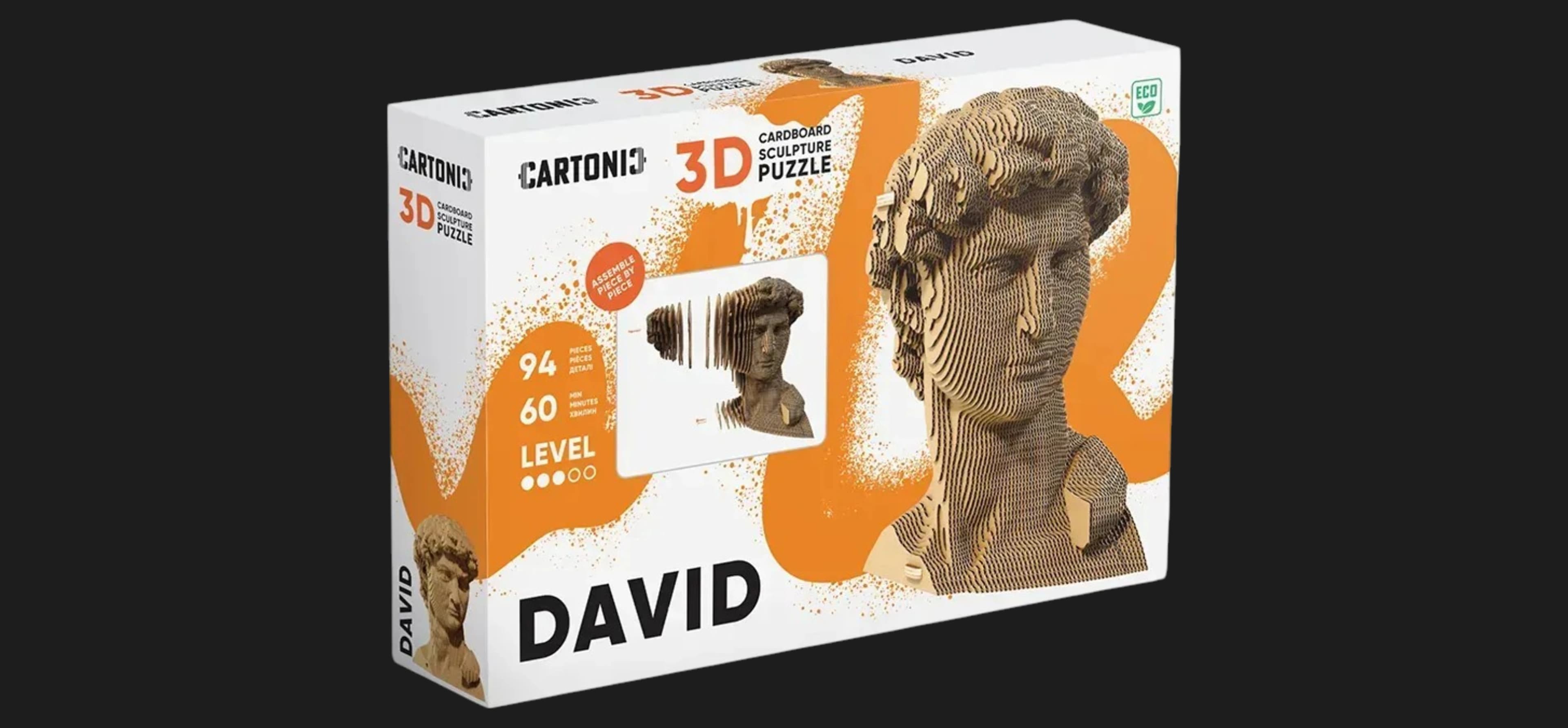 Картонный 3D пазл-конструктор Cartonic Давид (David) (CARTDAV)