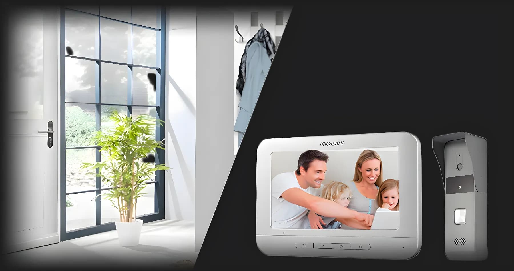 Комплект видеодомофона Hikvision DS-KIS203T (White)