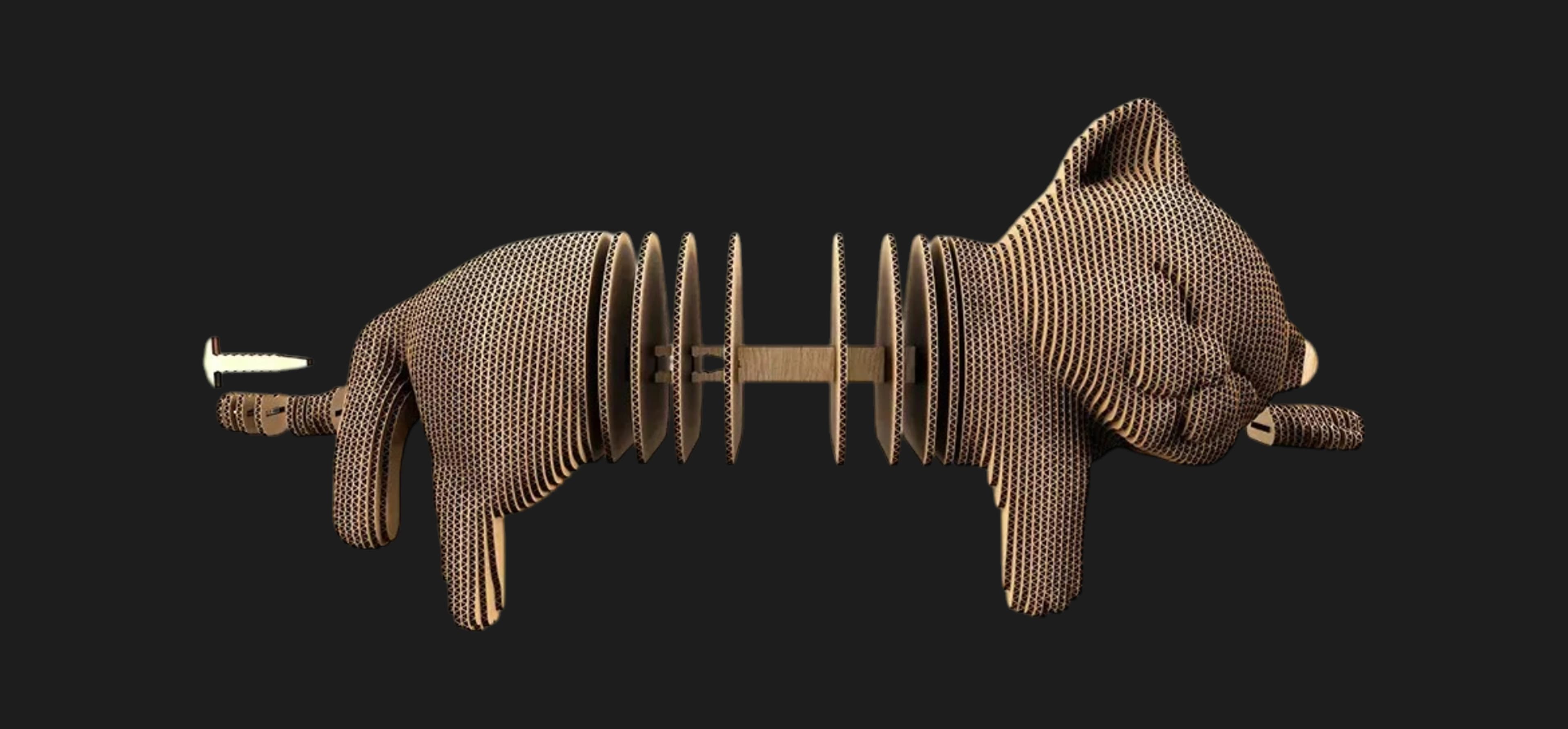 Картонный 3D пазл-конструктор Cartonic Sleepy kitten (CARTMNSLEEP)