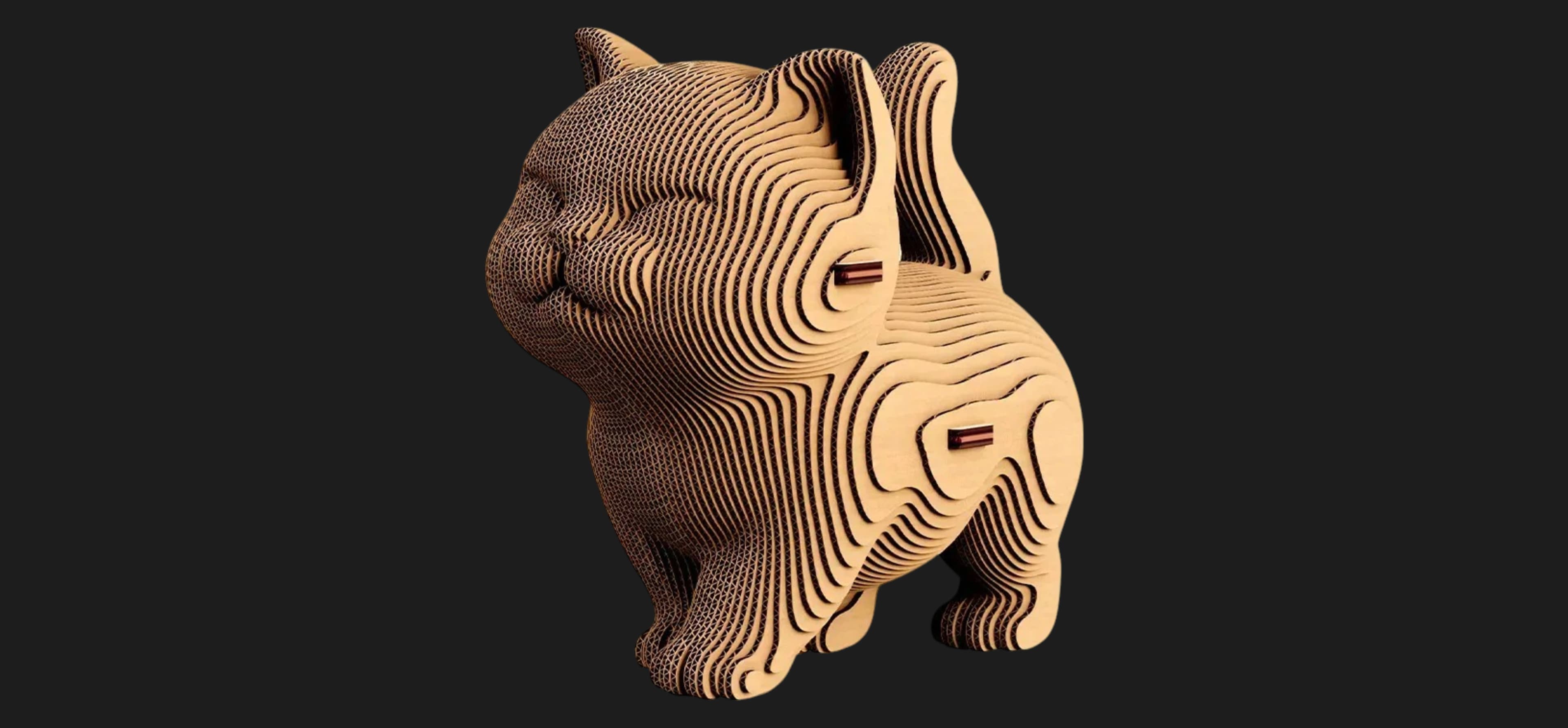 Картонный 3D пазл-конструктор Cartonic Walking kitten (CARTMNWALK)