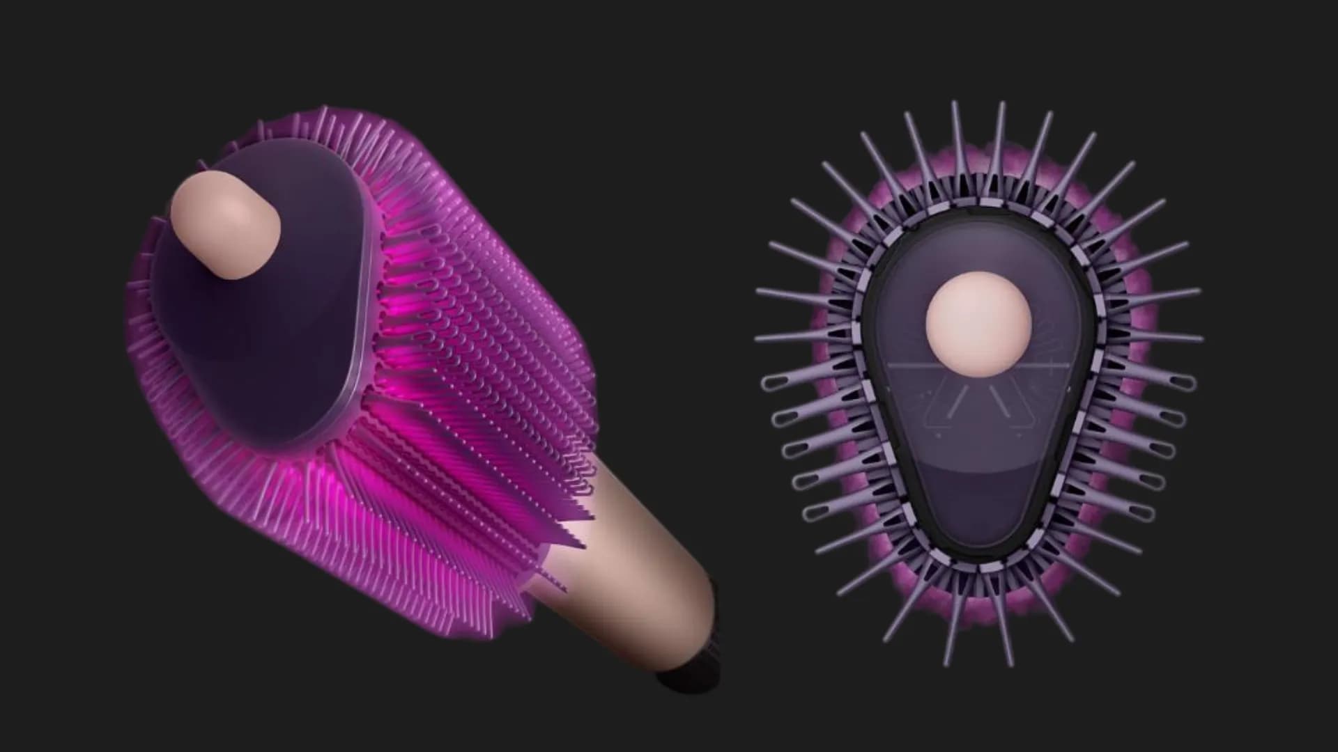 Фен-щетка для укладки волос Dyson Air Smooth (Pastel Pink)
