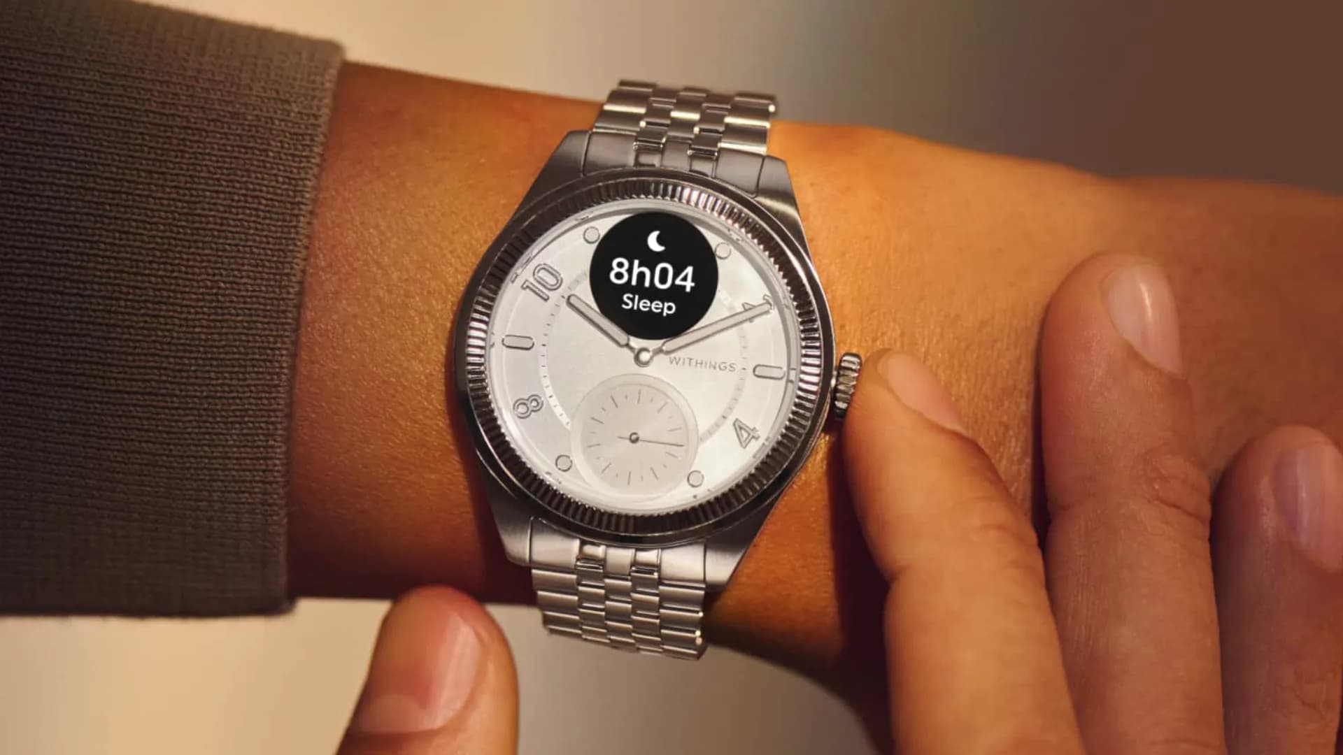 Смарт-часы Withings ScanWatch Nova Brilliant 39mm (Titanium Gray)