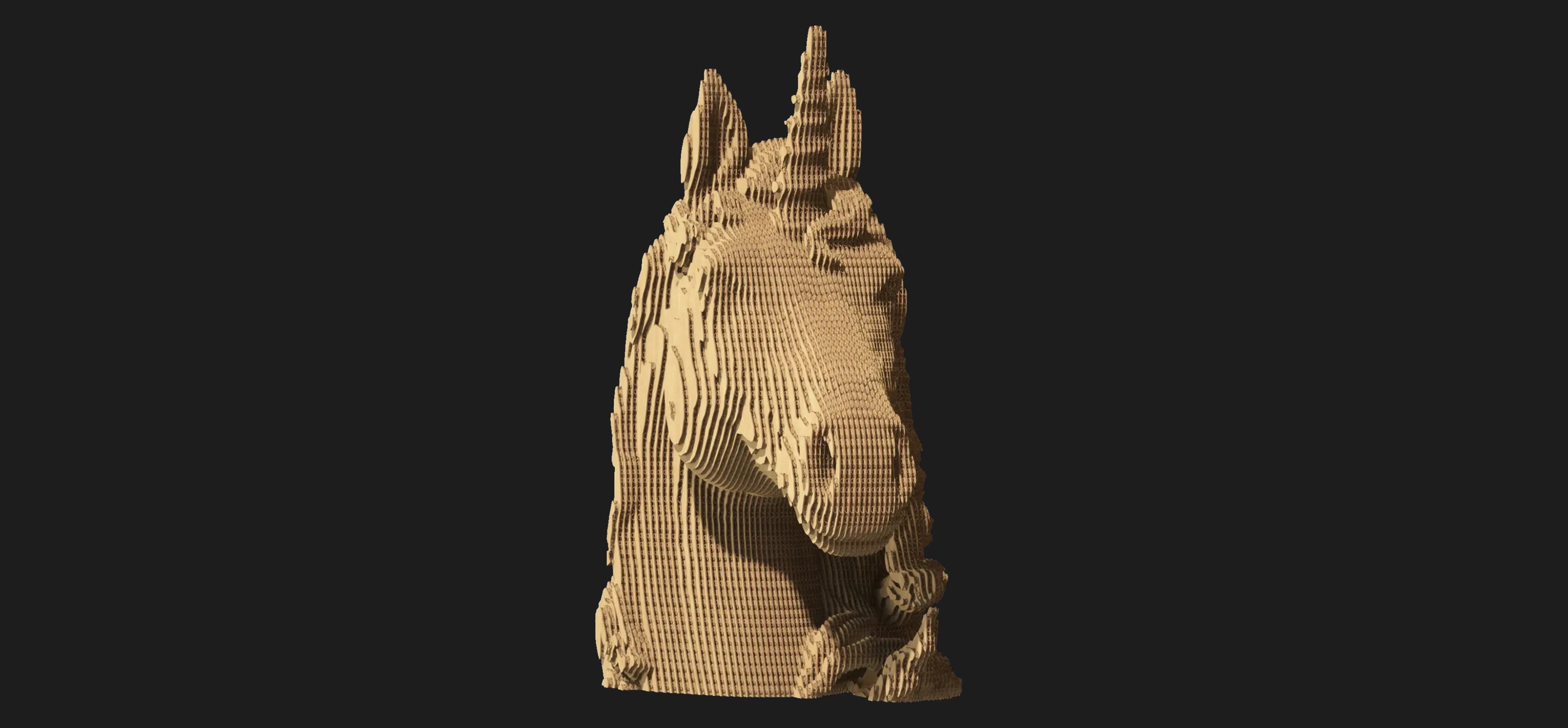 Картонный 3D пазл-конструктор Cartonic Единорог (Unicorn) (CARTUNI)