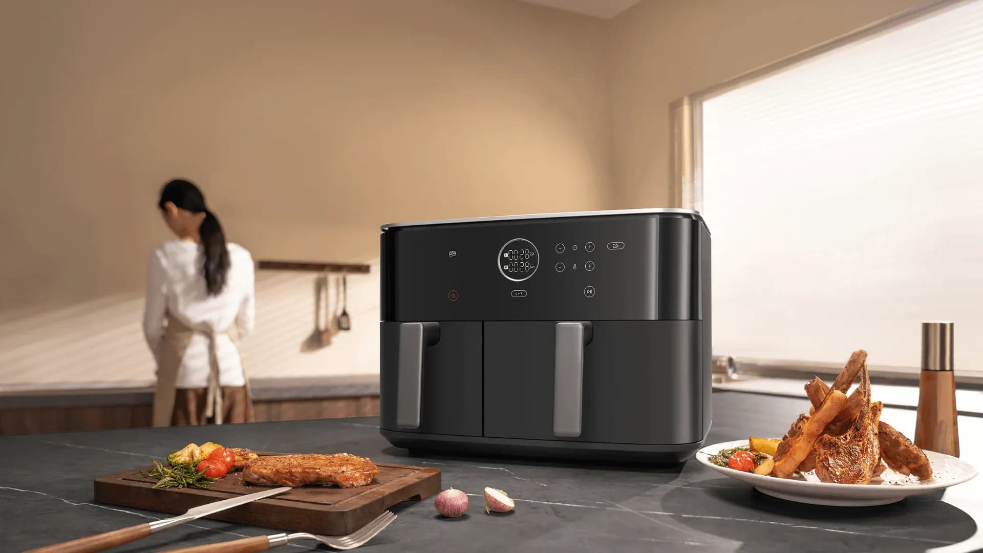 Мультипечь Xiaomi Dual Zone Air Fryer 10L (Black)