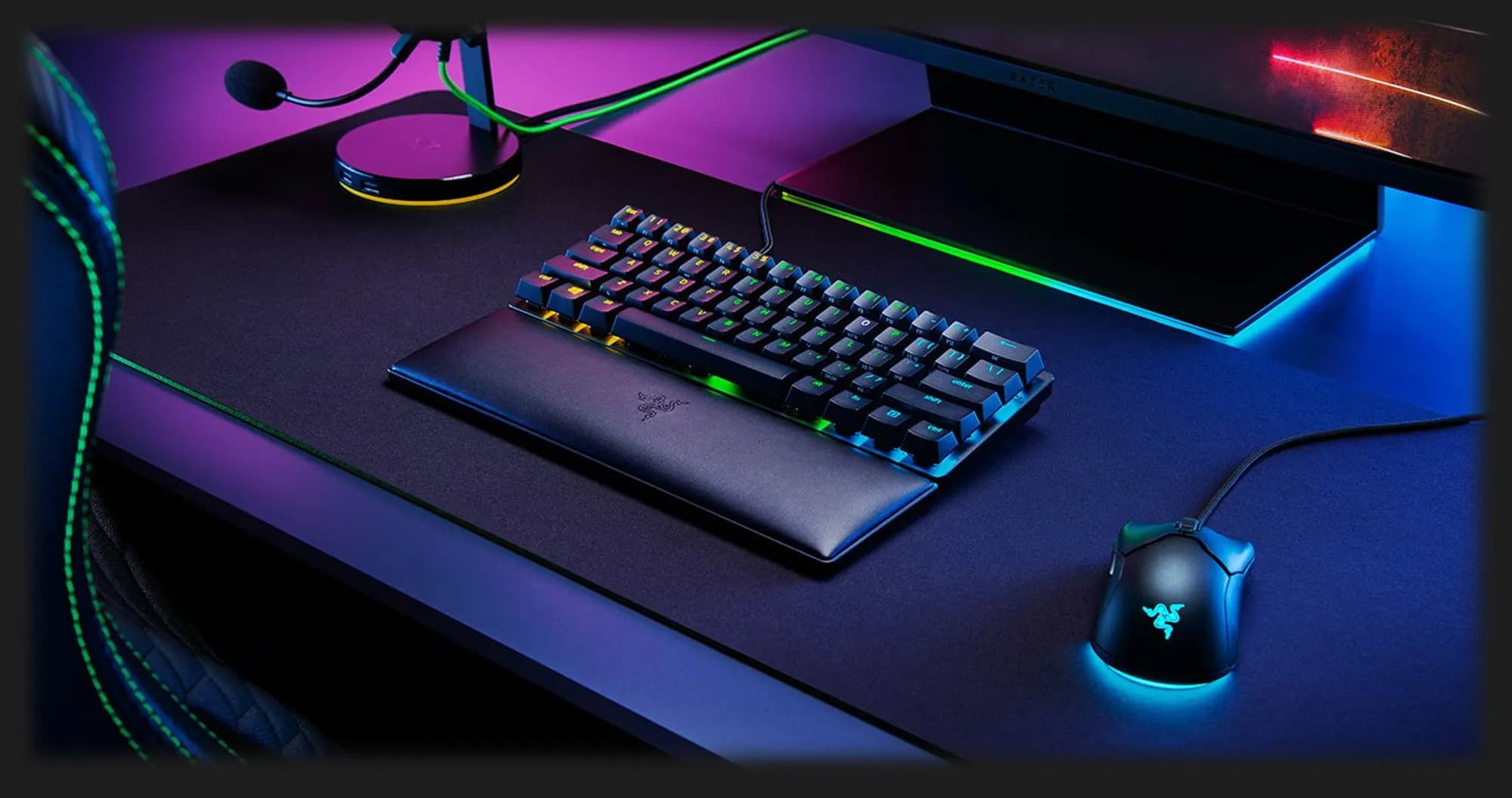 Подставка для клавиатуры RAZER Wrist Rest для клавиатуры TKL (Black) (RC21-01710100-R3M1) (UA)