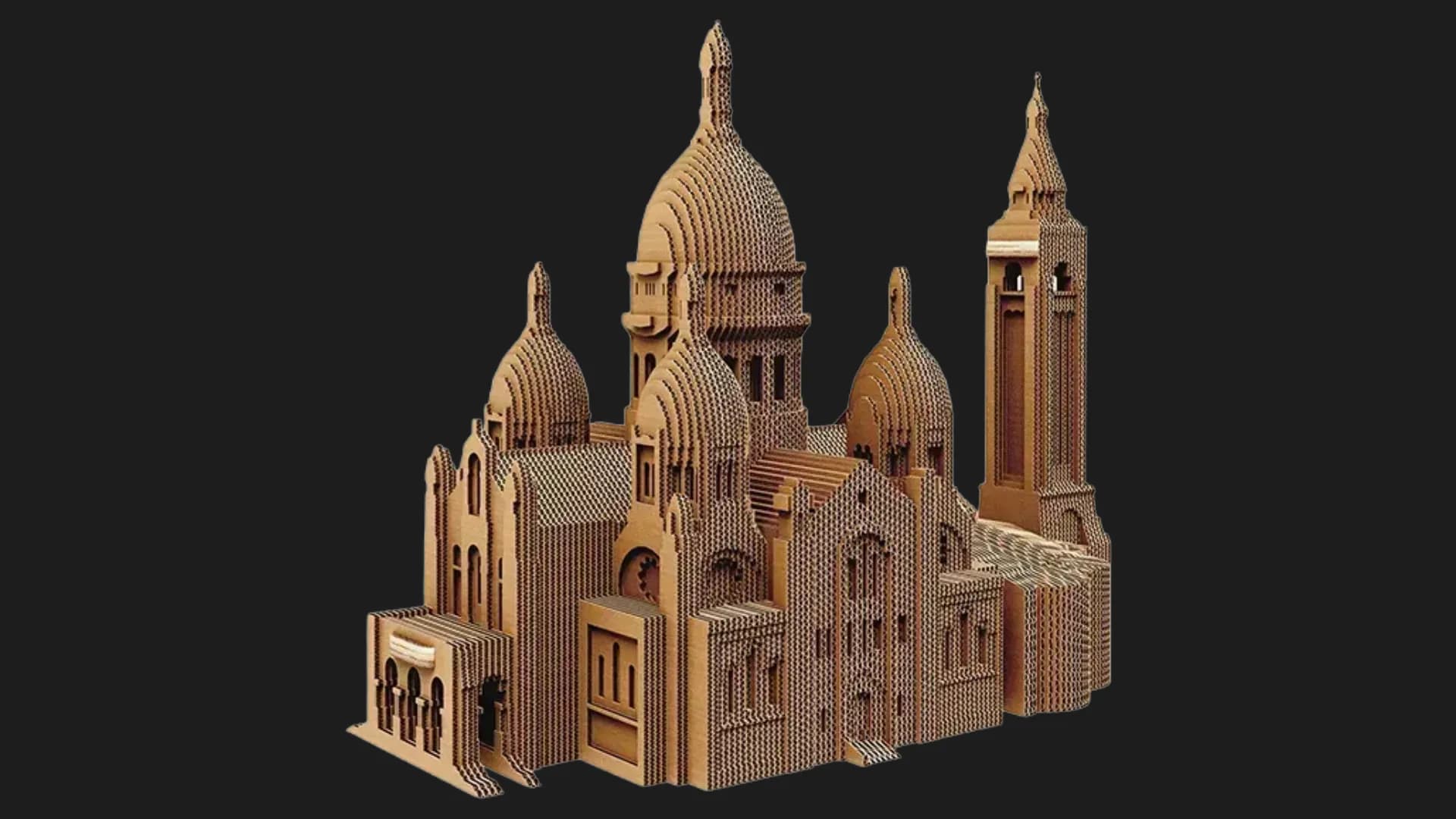 Картонный 3D пазл-конструктор Cartonic Базилика Сакре-Кер (Париж) (Sacré-Coeur Basilica) (CARTSACRE)