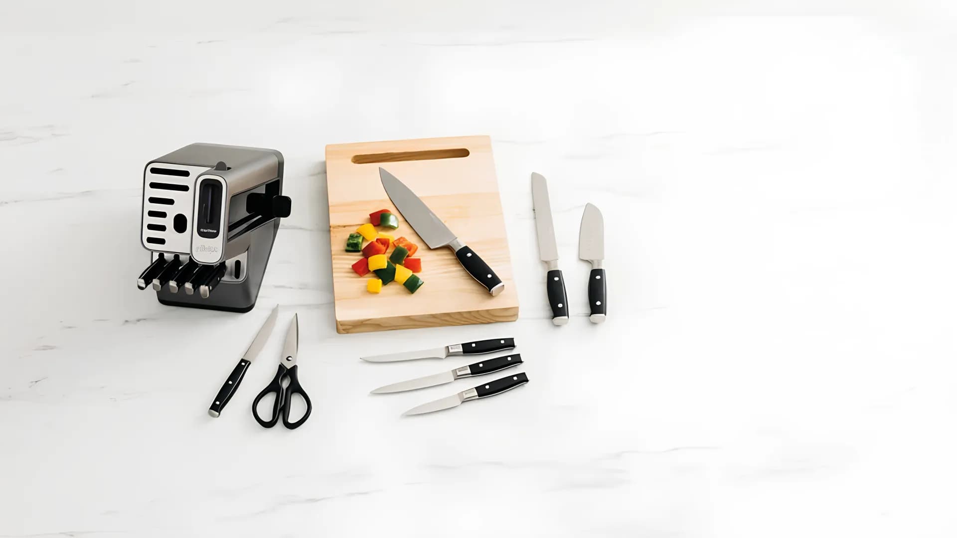 Набор ножей Ninja StaySharp Deluxe из 14 предметов (Steel/Black) (K32014EUUK)