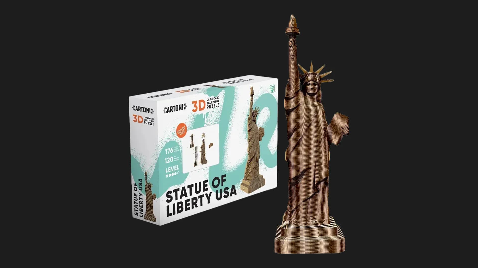 Картонный 3D пазл-конструктор Cartonic Статуя Свободы (Statue of liberty USA) (CARTLIBUS)