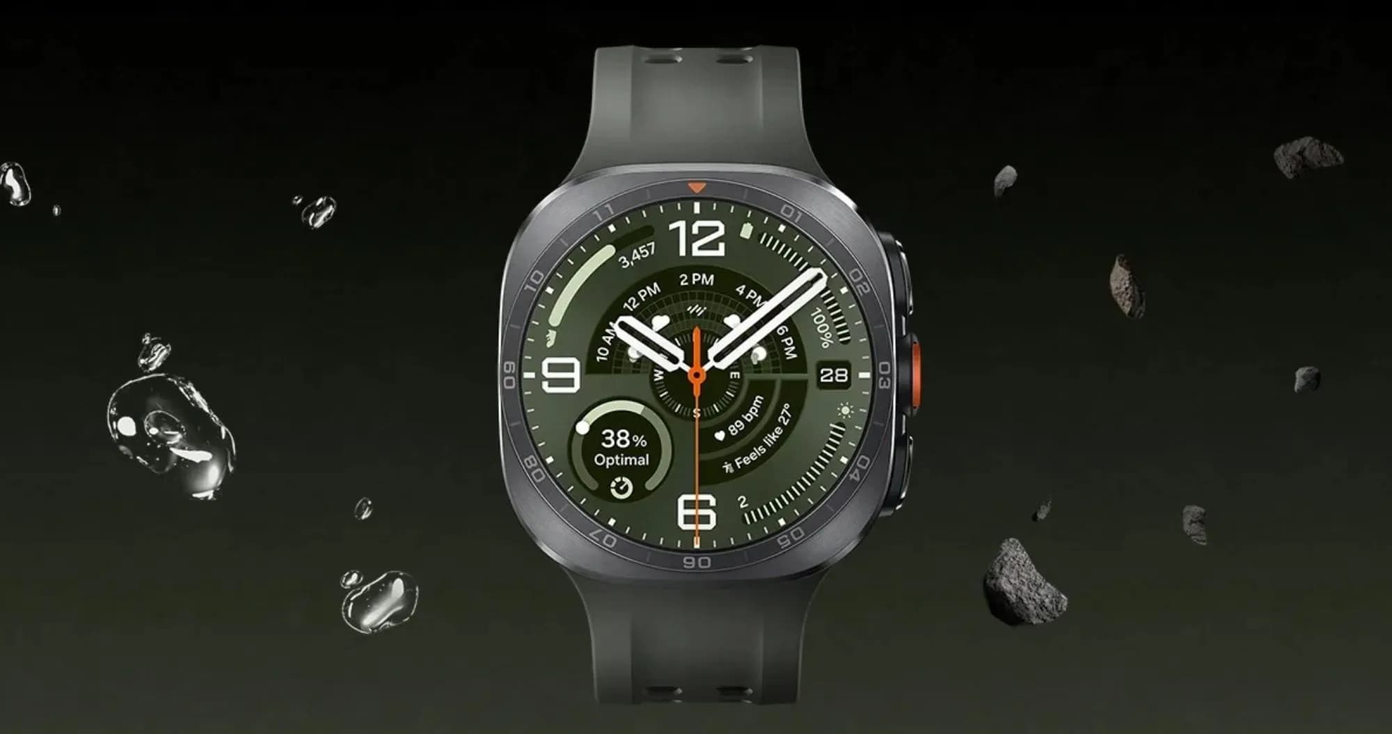 Смарт-часы Samsung Galaxy Watch Ultra 2 47mm Titanium Gray LTE with Black Marine Band (SM-L715FZKA) (Standard)