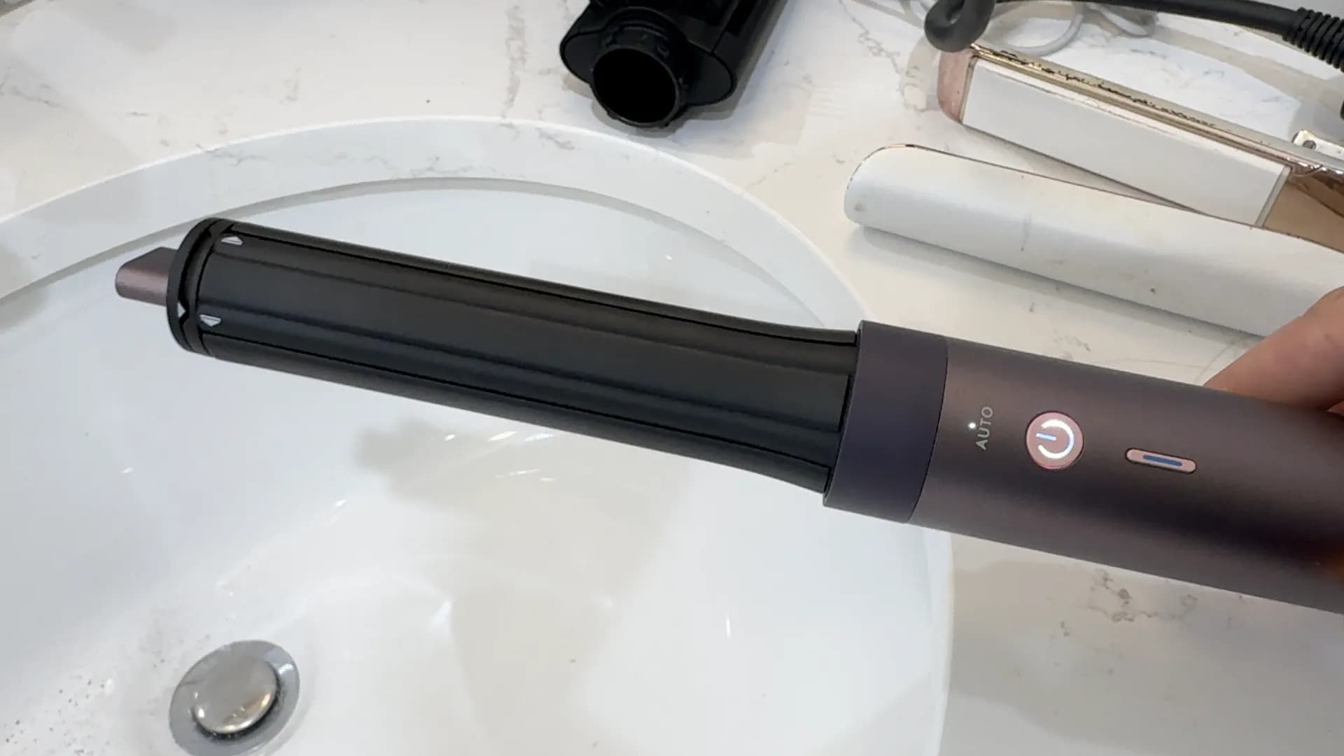 Длинная цилиндрическая насадка Dyson Airwrap Coanda2x Curling Barrel - 30mm (Black/Jasper Plum)