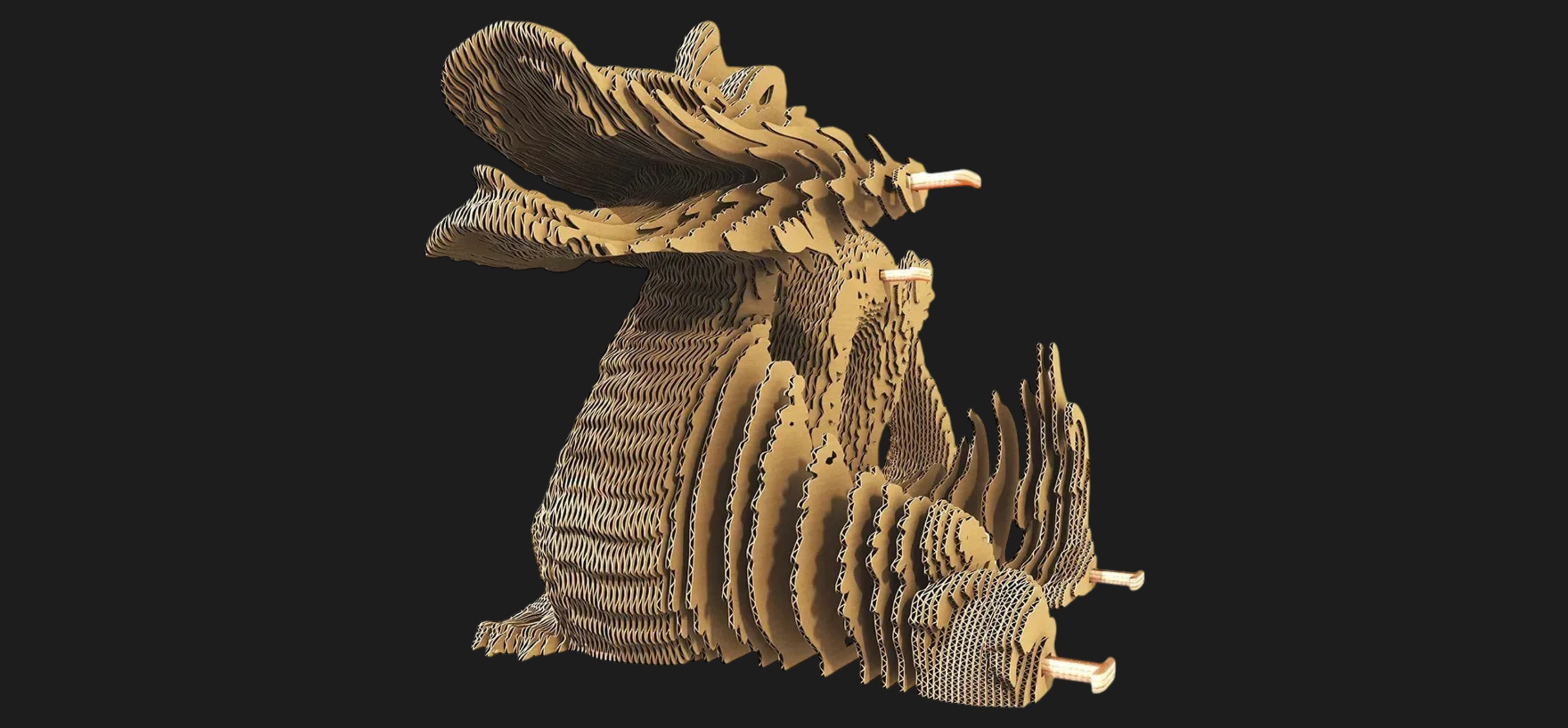 Картонный 3D пазл-конструктор Cartonic Дракон (Dragon) (CARTDRA)