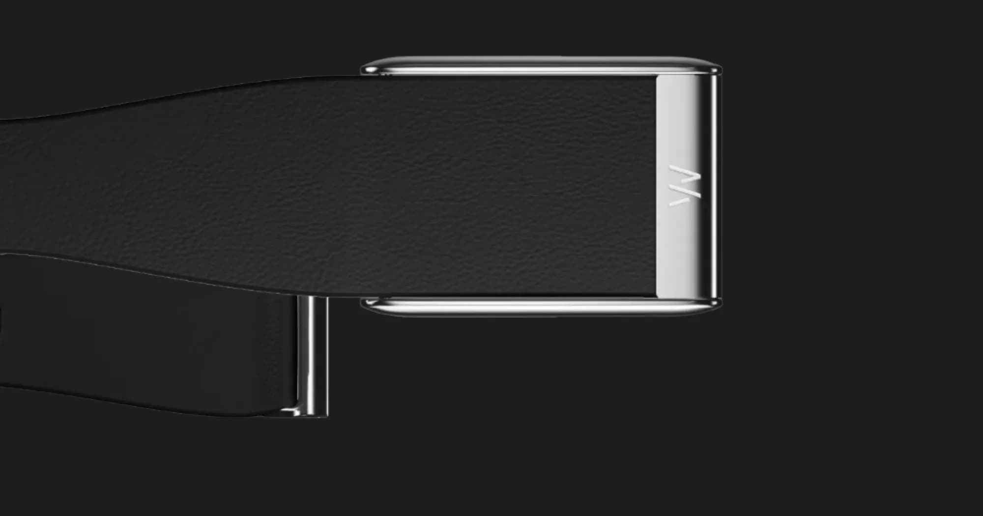 Ремешок Whoop LeatherLuxe Band для Whoop 5.0 (Black with Titanium) (Size S)