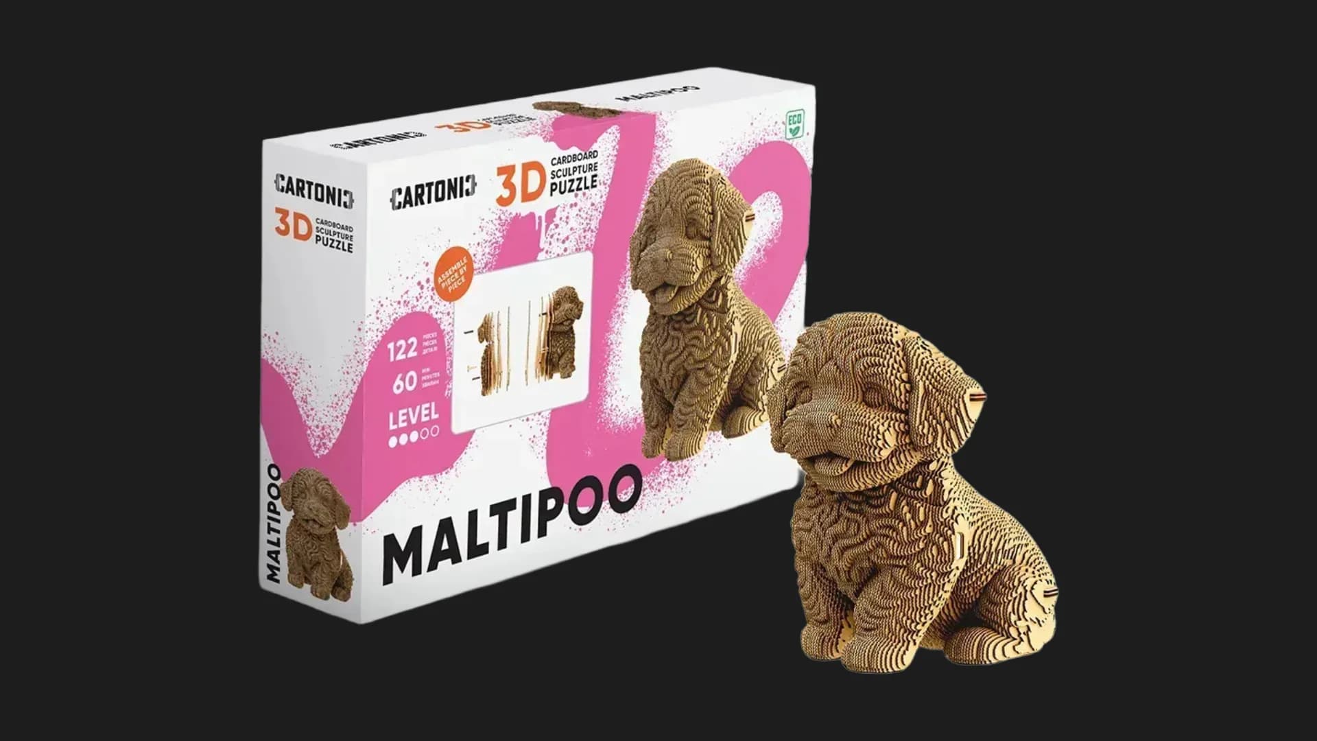 Картонный 3D пазл-конструктор Cartonic Мальтипу (Maltipoo) (CARTMALTIPOO)