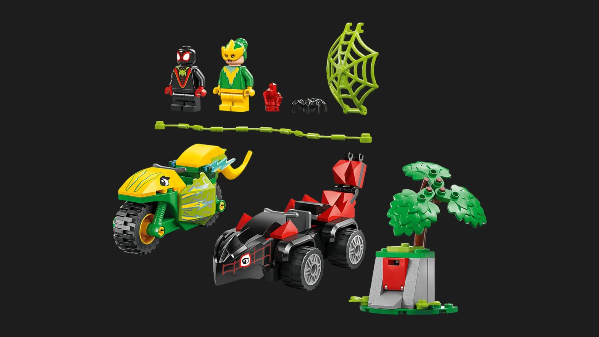 Конструктор LEGO Marvel Гонки на электромобилях с динозаврами (11198)