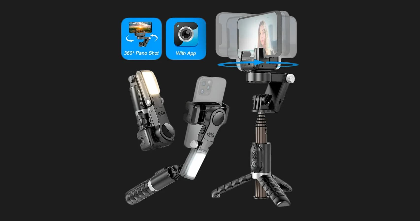 Трипод WiWU Auto-traking Gimble Tripod Wi-SE006 (Black)