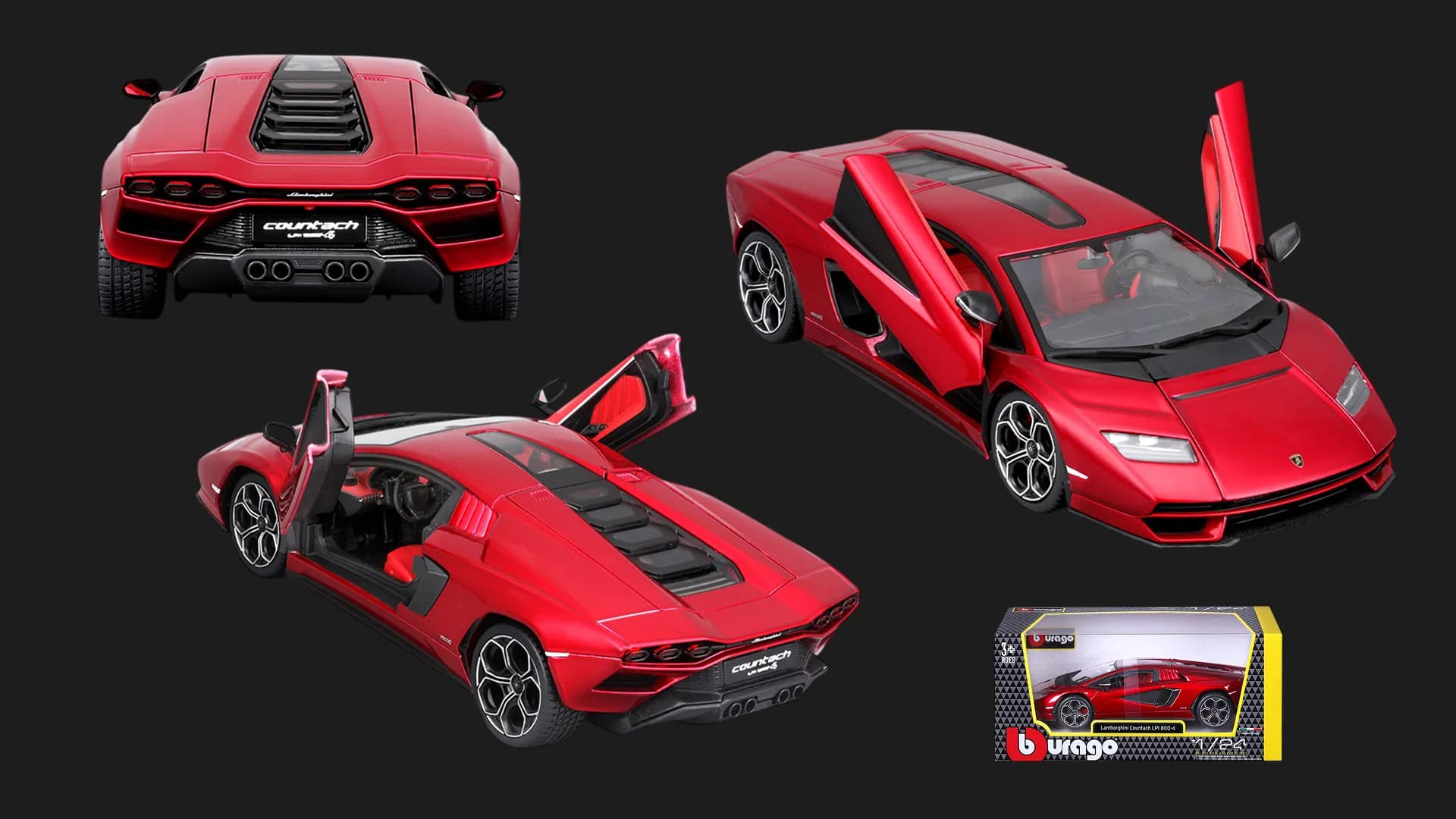 Автомодель Bburago Lamborghini Countach LPI 800-4 в ассортименте (1:24) (18-21102)