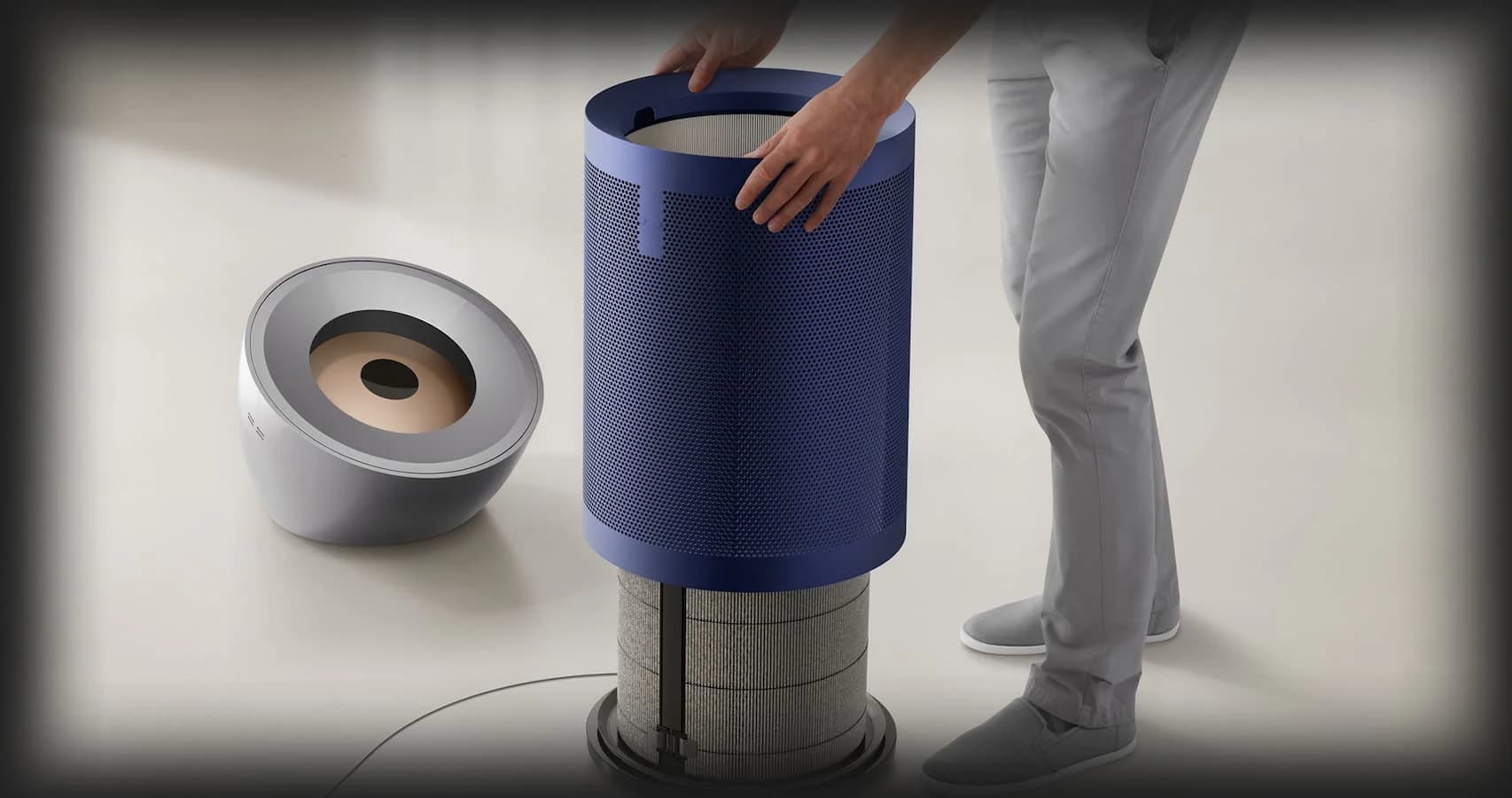 Очиститель воздуха Dyson Purifier Big + Quiet Formaldehyde BP03 (Bright Nickel/Prussian Blue)
