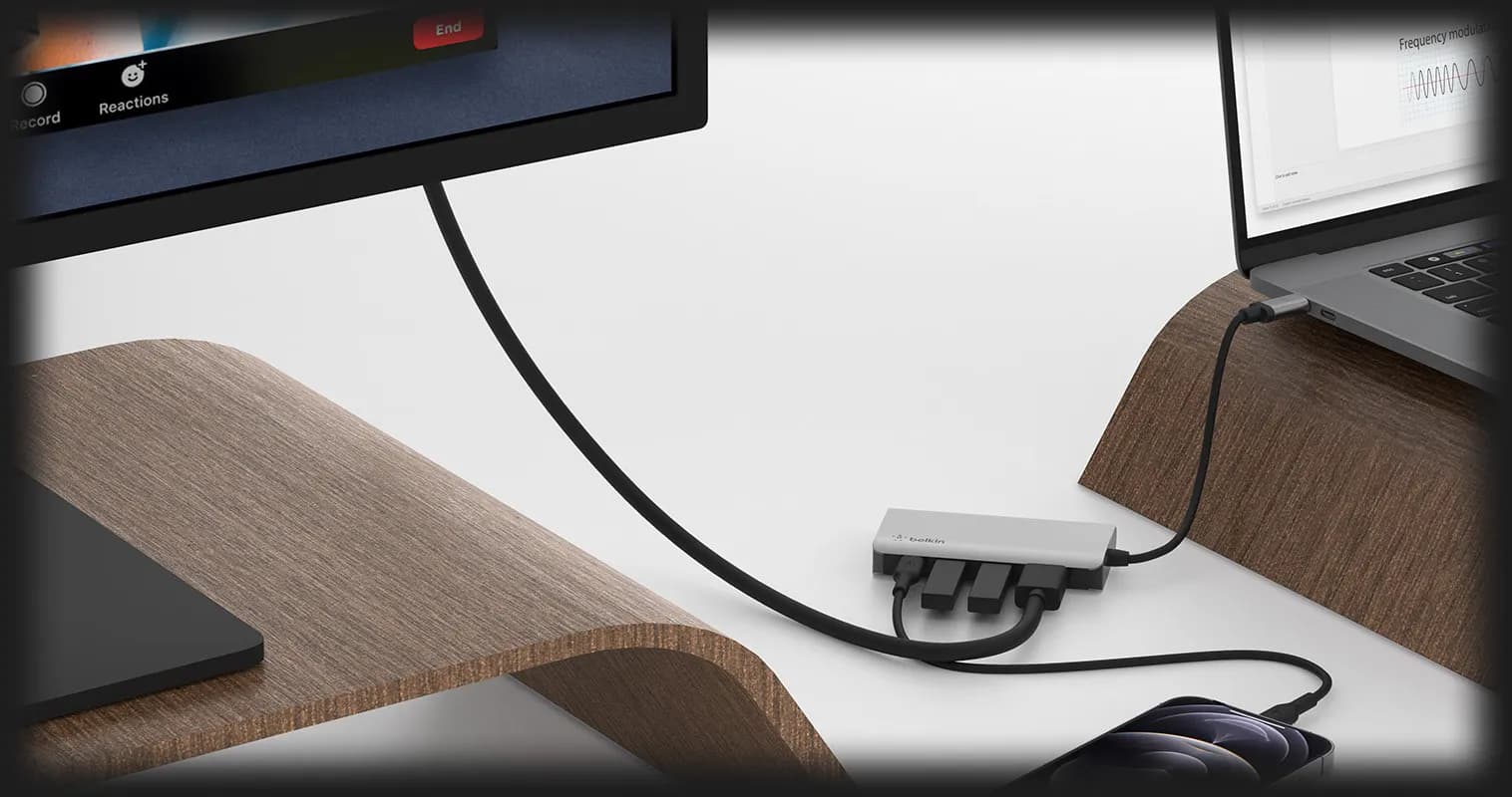 Адаптер Belkin USB-C 4 в 1 Multiport Dock (AVC006BTSGY)