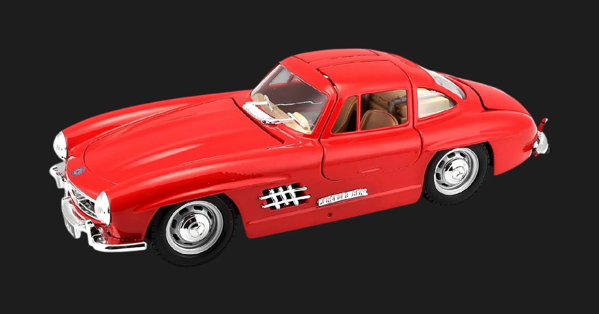Автомодель Bburago — Mercedes-Benz 300 Sl (1954) в ассортименте, 1:24 (Silver, Red) (18-22023)